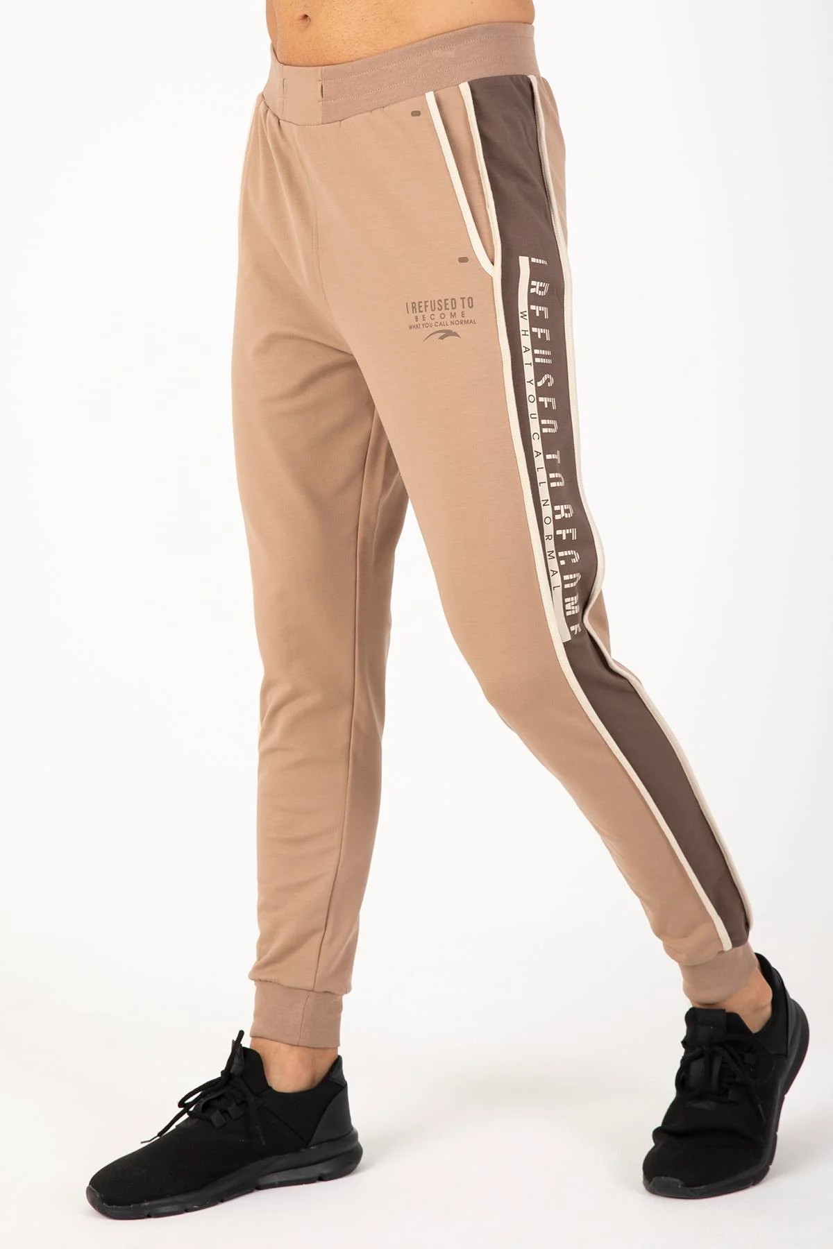 Maraton Regular Erkek Açık Vizon Eşofman Altı - 5