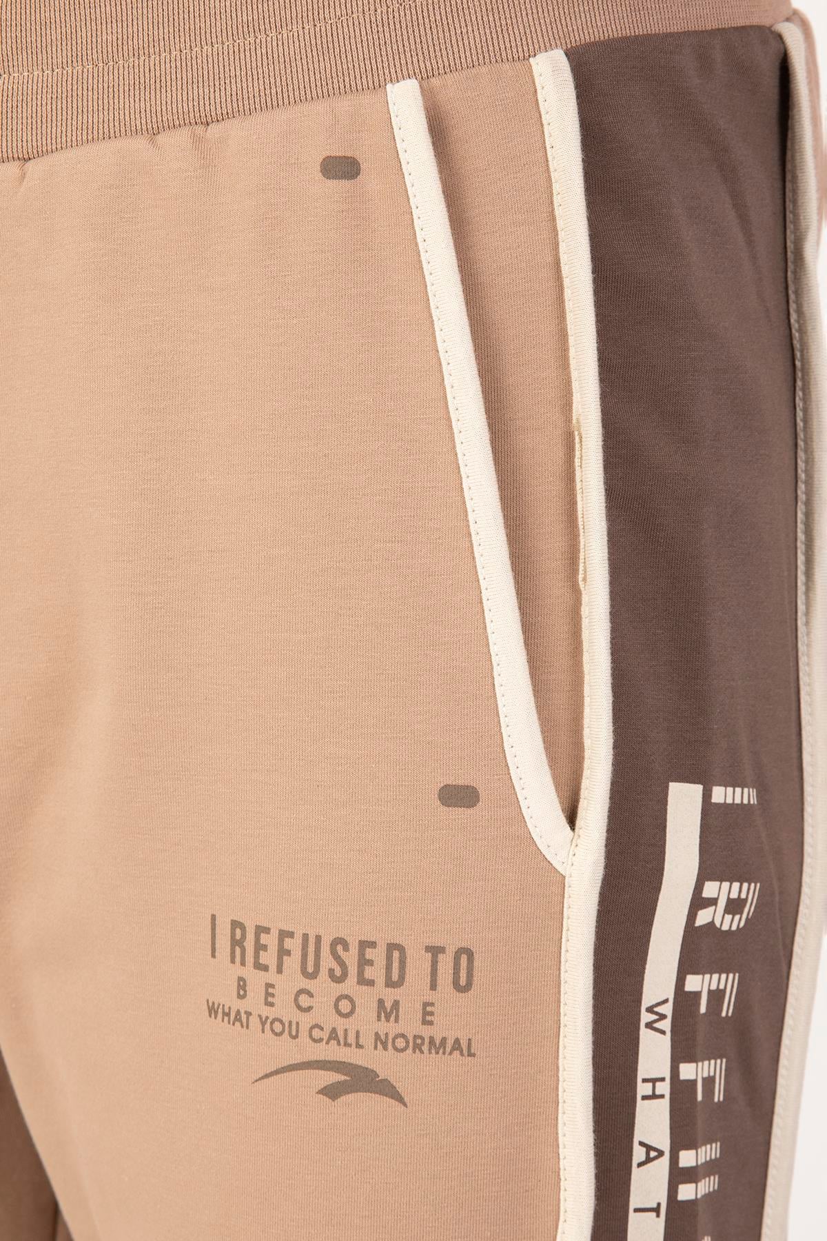 Maraton Regular Erkek Açık Vizon Eşofman Altı - 6