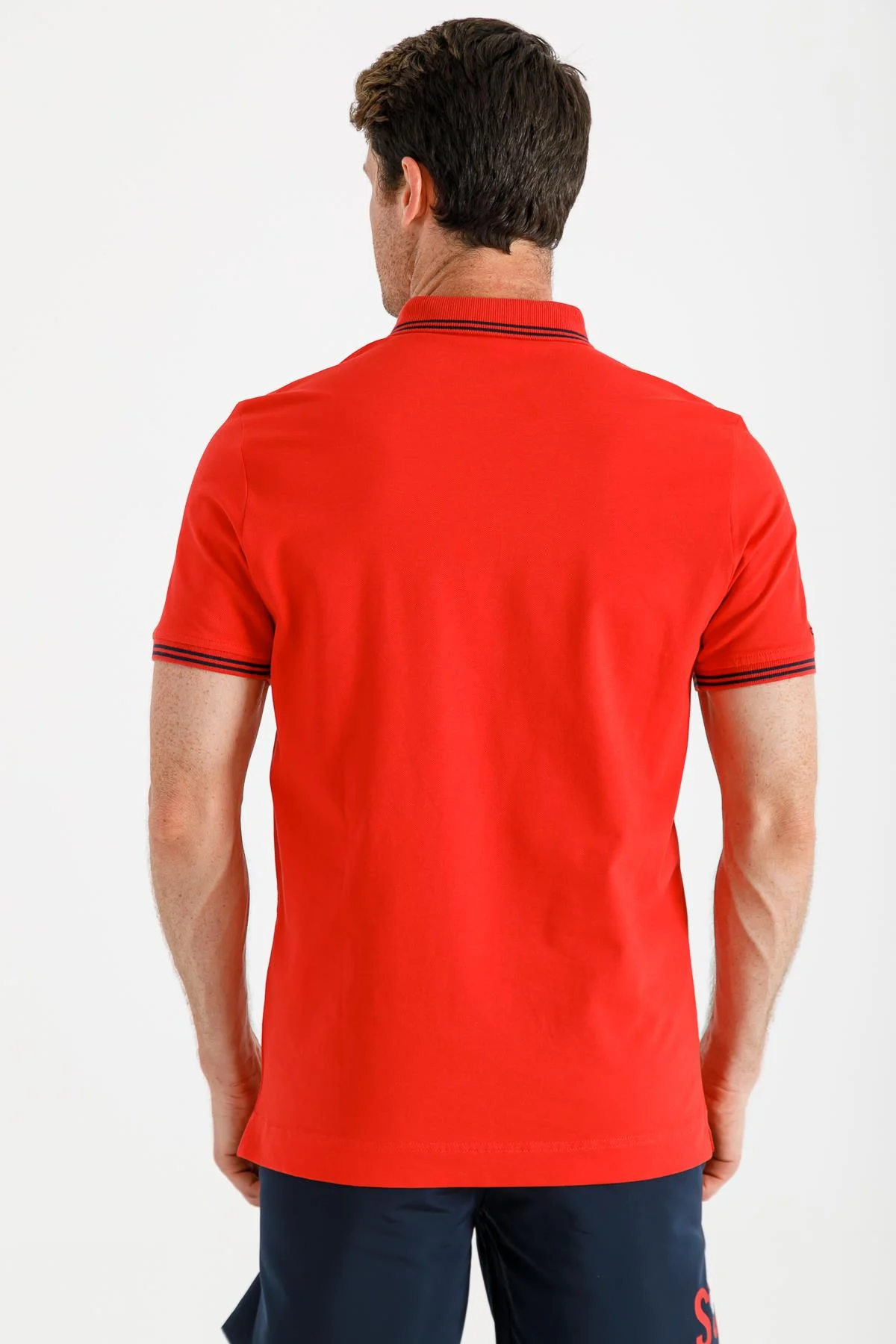 Maraton Regular Erkek Ayaklı Polo Yaka Nar T-shirt - 3