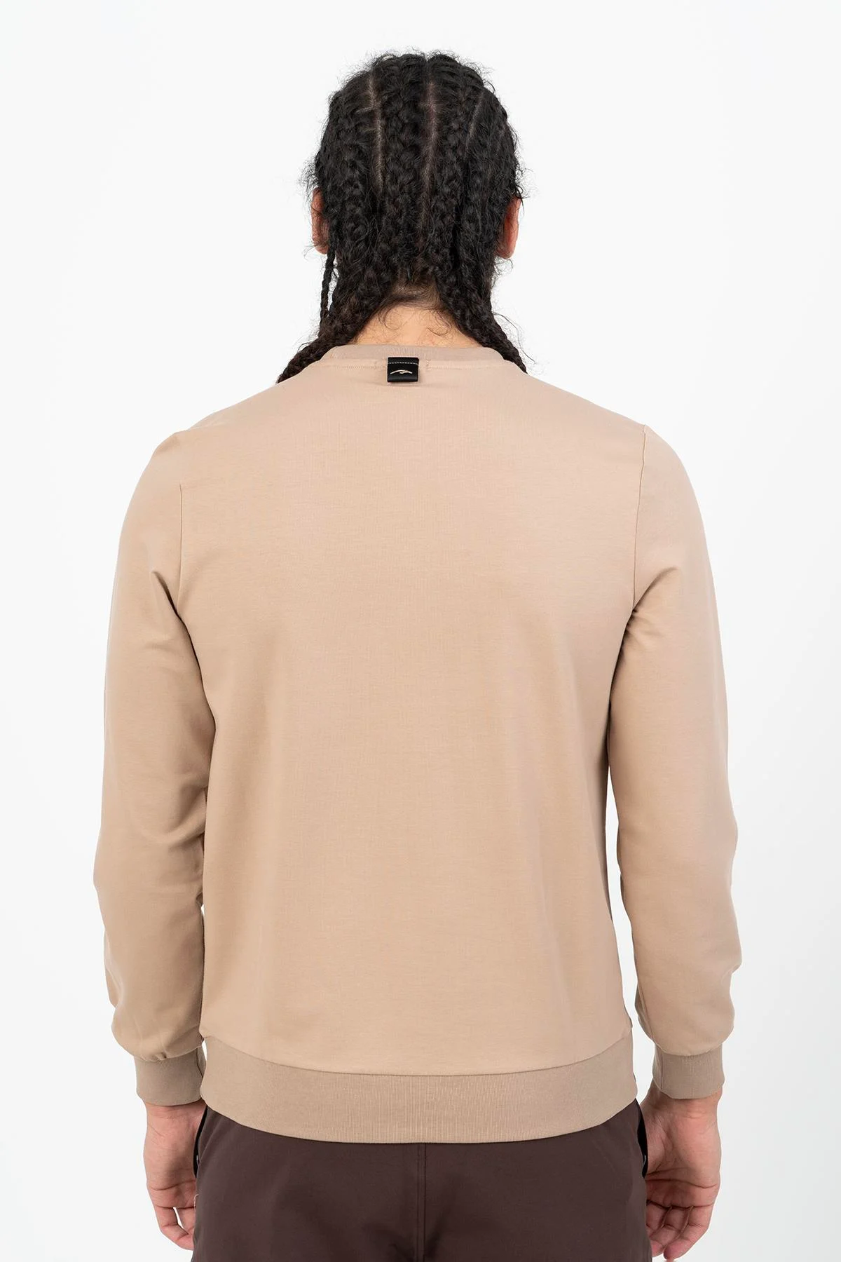 Maraton Regular Erkek Bisiklet Yaka BEJ Sweatshirt - 3