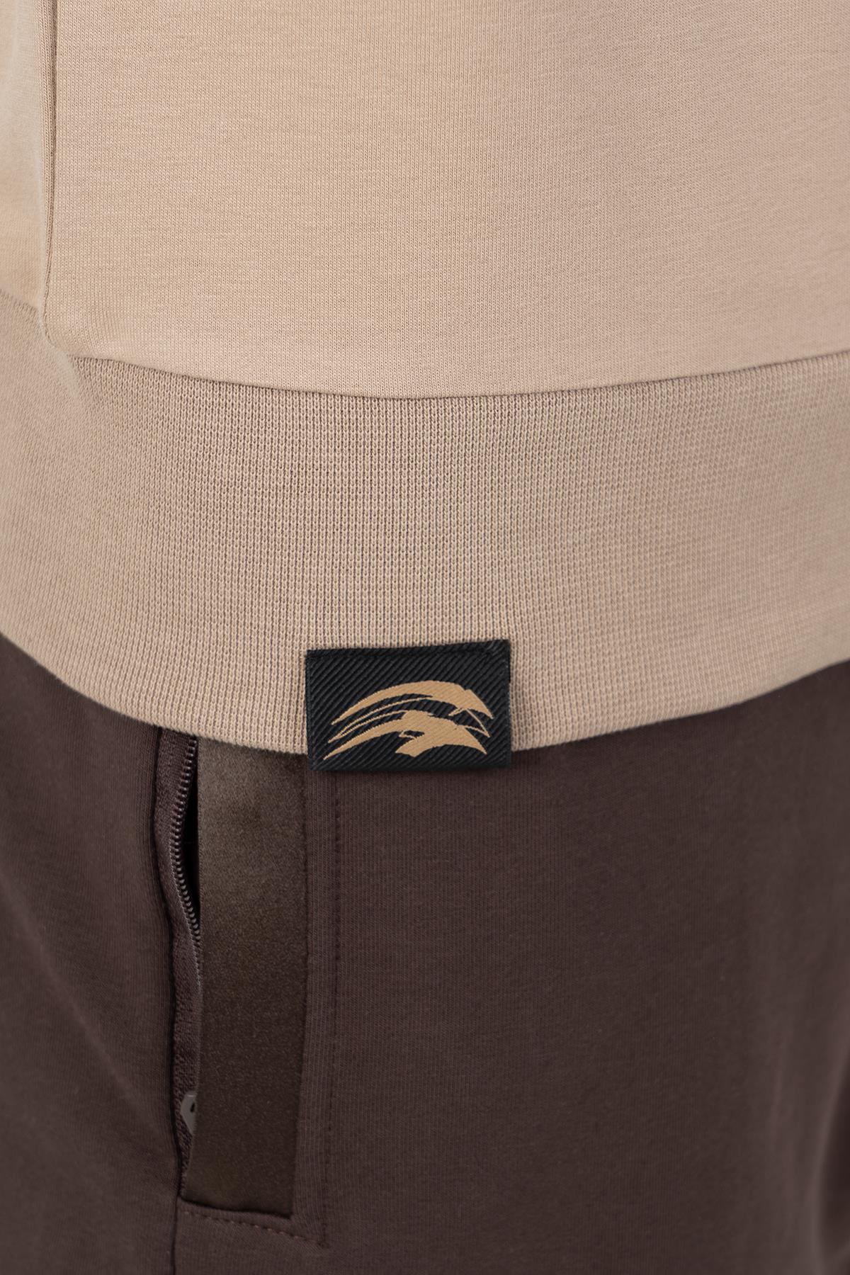 Maraton Regular Erkek Bisiklet Yaka BEJ Sweatshirt - 9