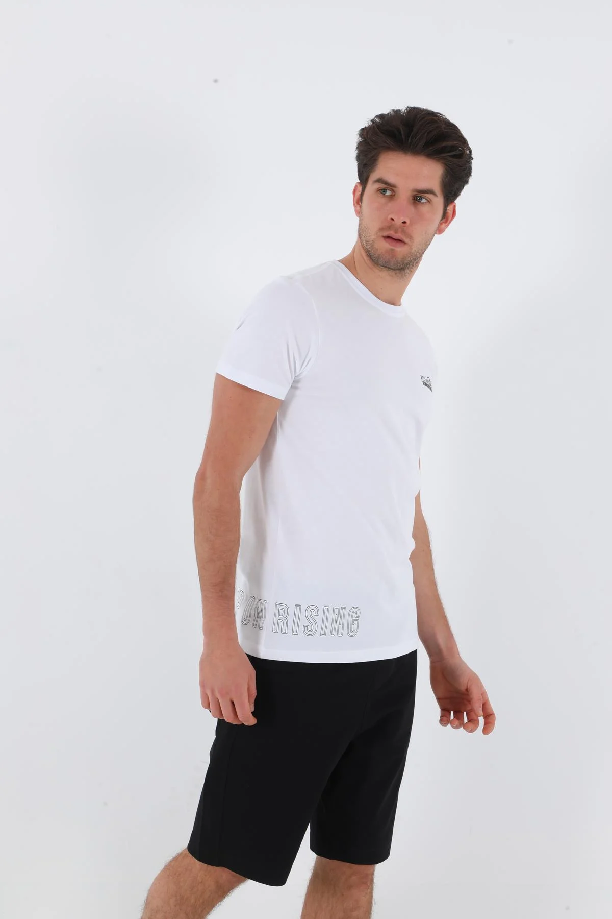 Maraton Regular Erkek Bisiklet Yaka Beyaz T-shirt - 4