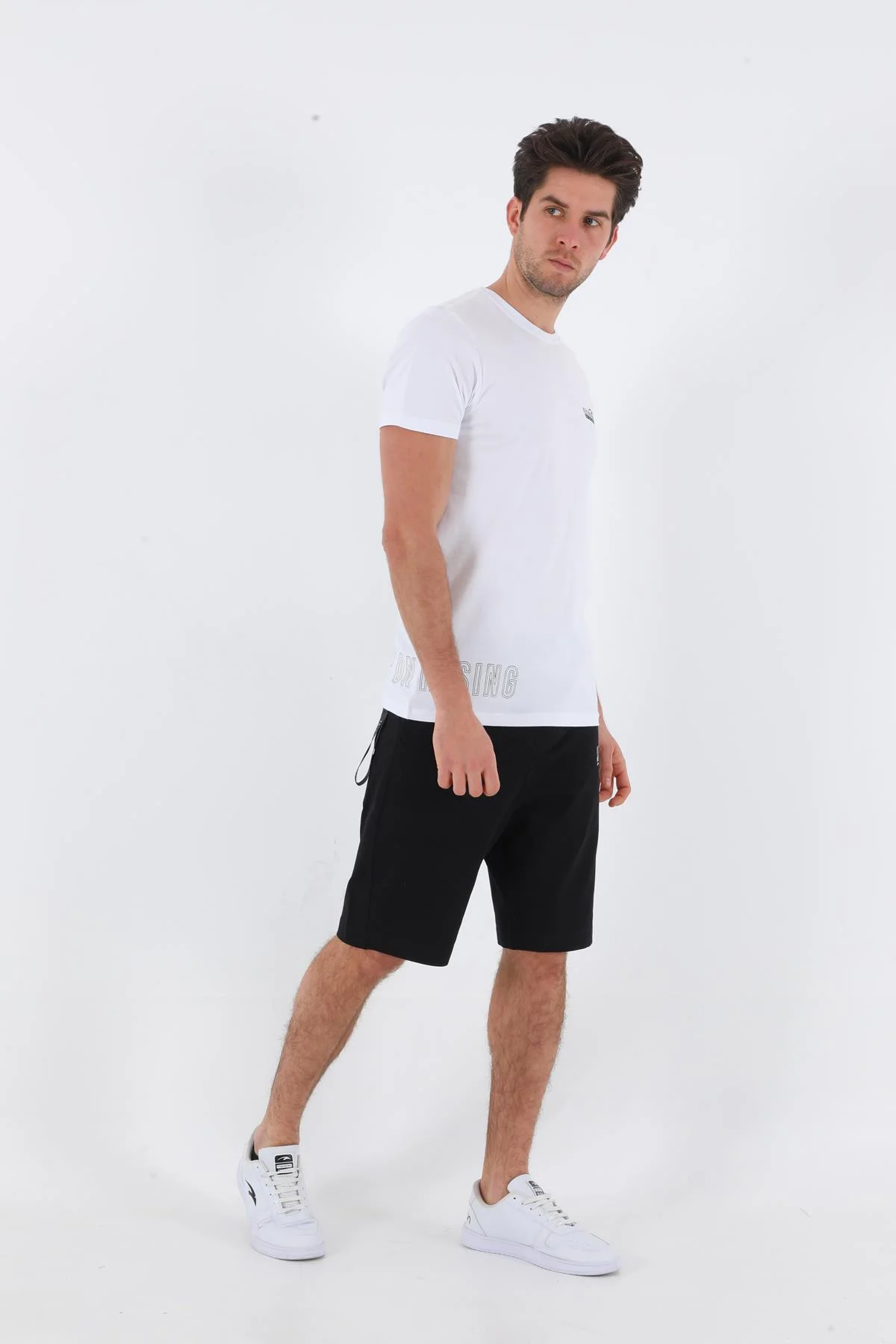 Maraton Regular Erkek Bisiklet Yaka Beyaz T-shirt - 6