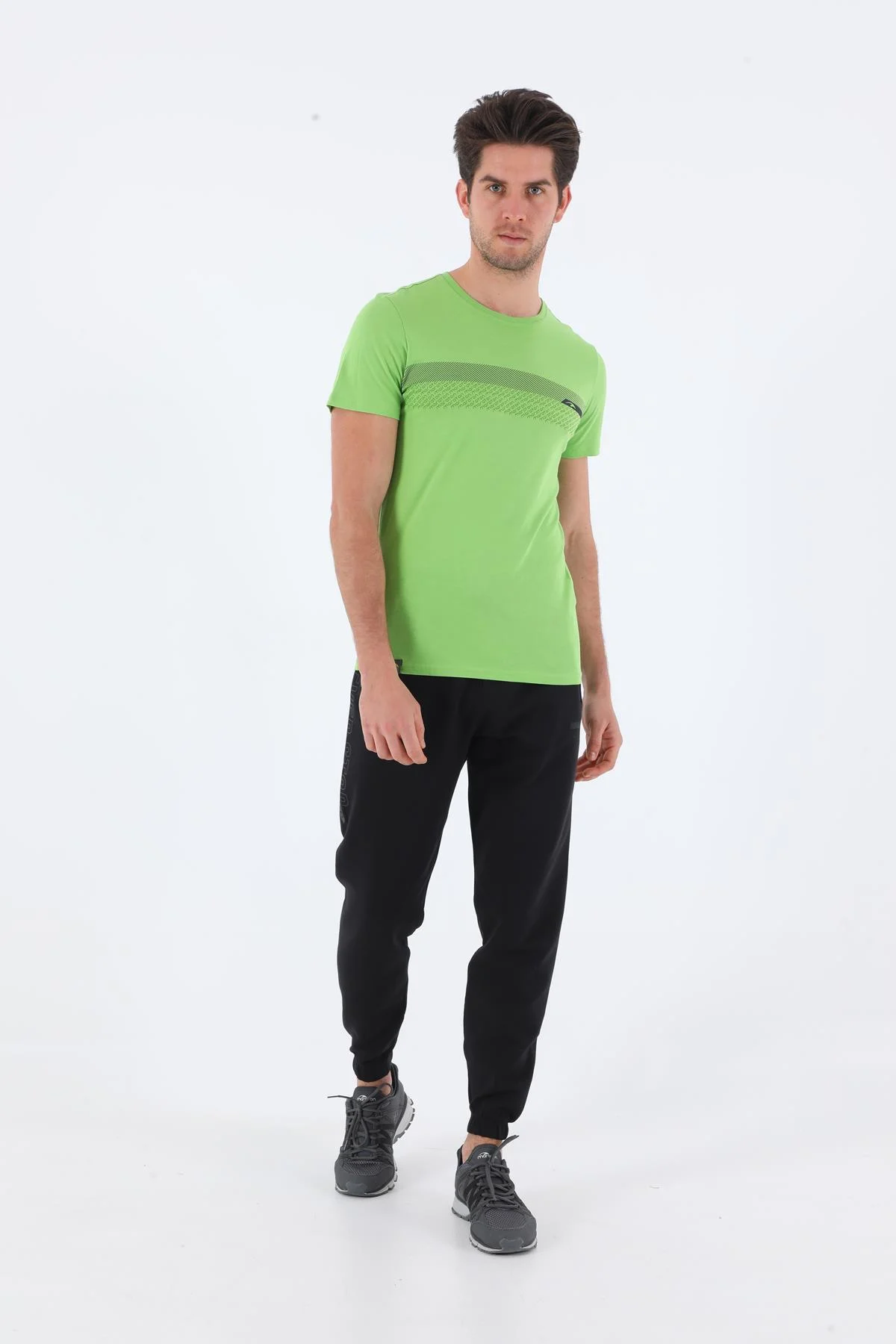 Maraton Regular Erkek Bisiklet Yaka Fıstık Yeşili T-shirt - 6