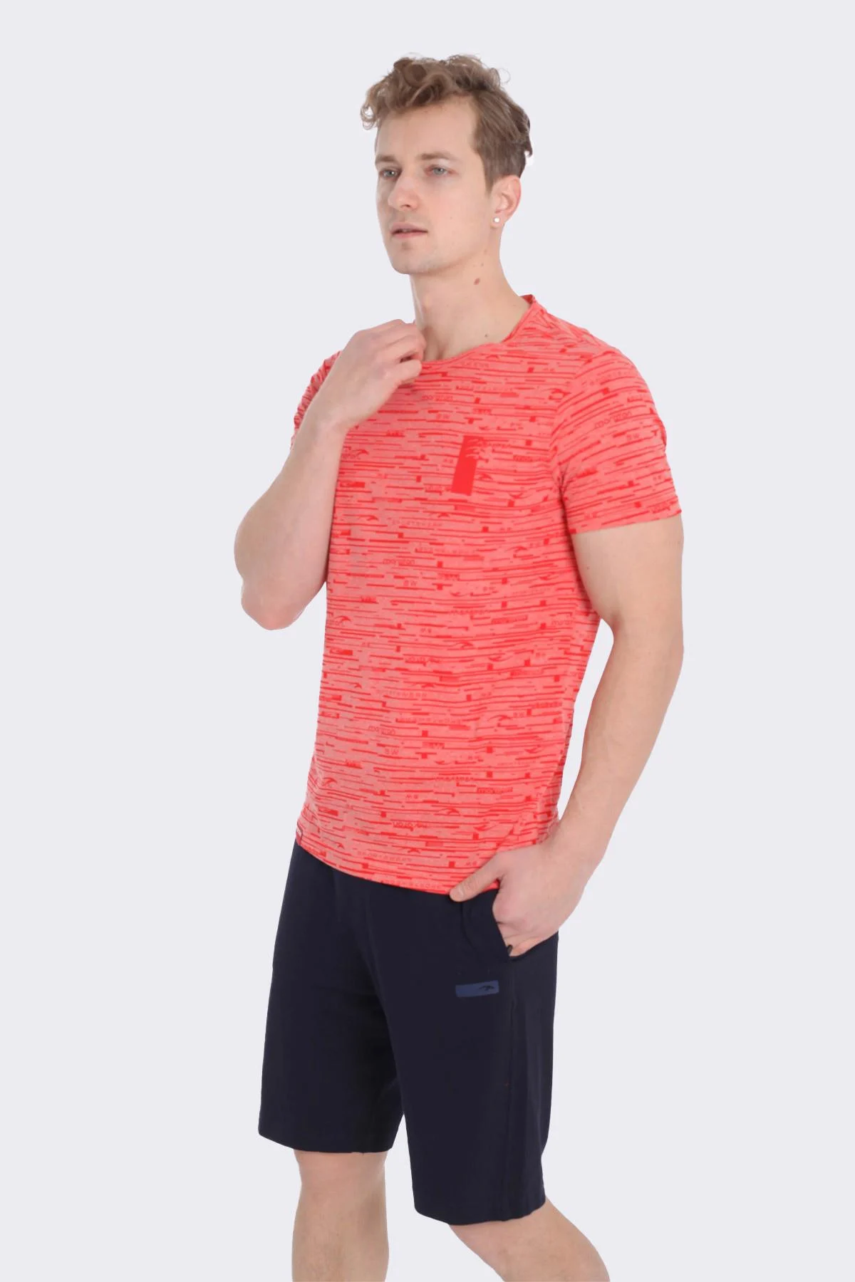 Maraton Regular Erkek Bisiklet Yaka Kırmızı T-shirt