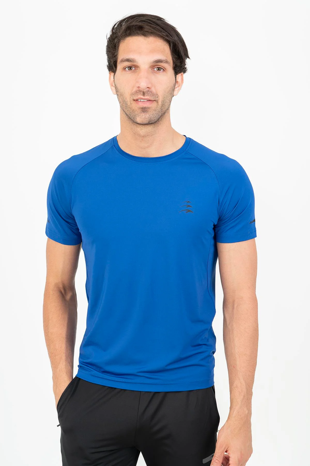 Maraton Regular Erkek Bisiklet Yaka Saks T-shirt