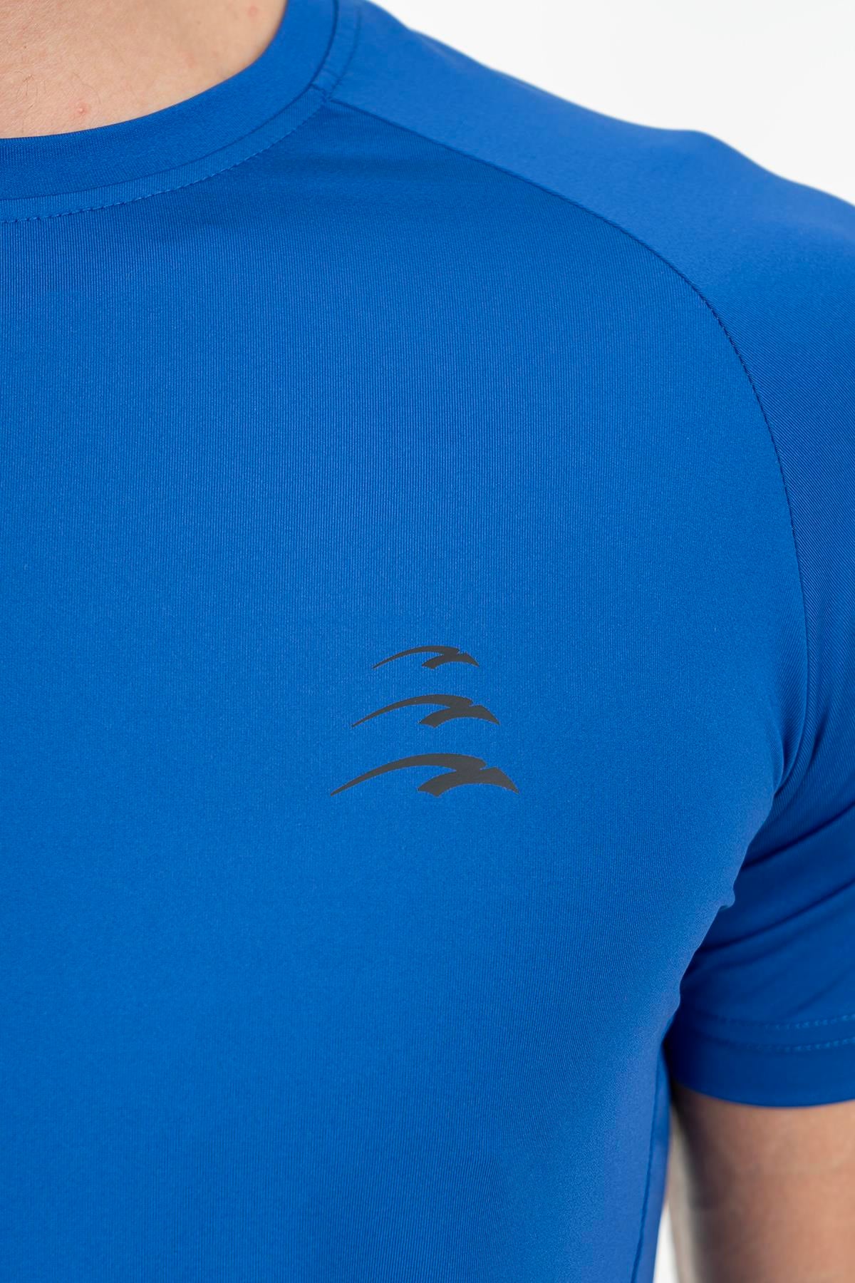 Maraton Regular Erkek Bisiklet Yaka Saks T-shirt - 6