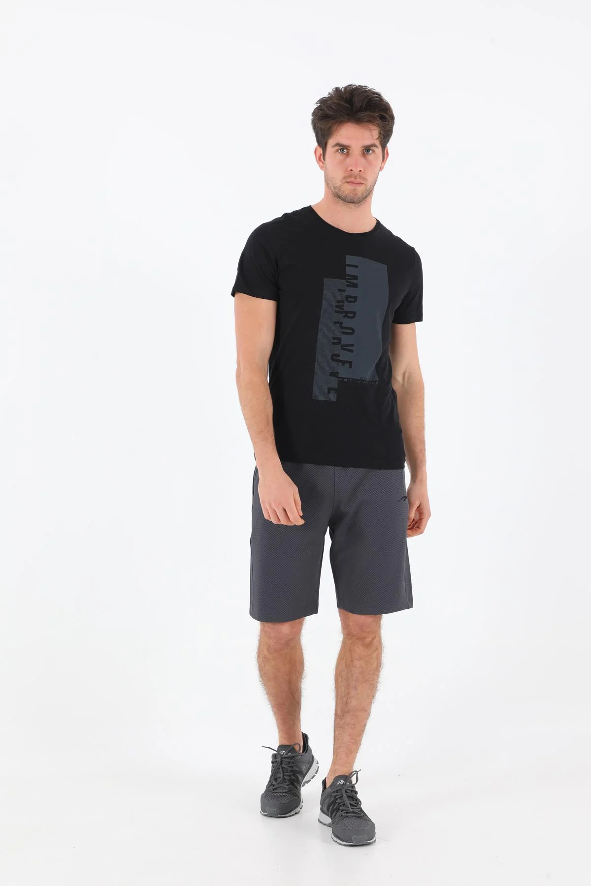 Maraton Regular Erkek Bisiklet Yaka Siyah T-shirt - 6