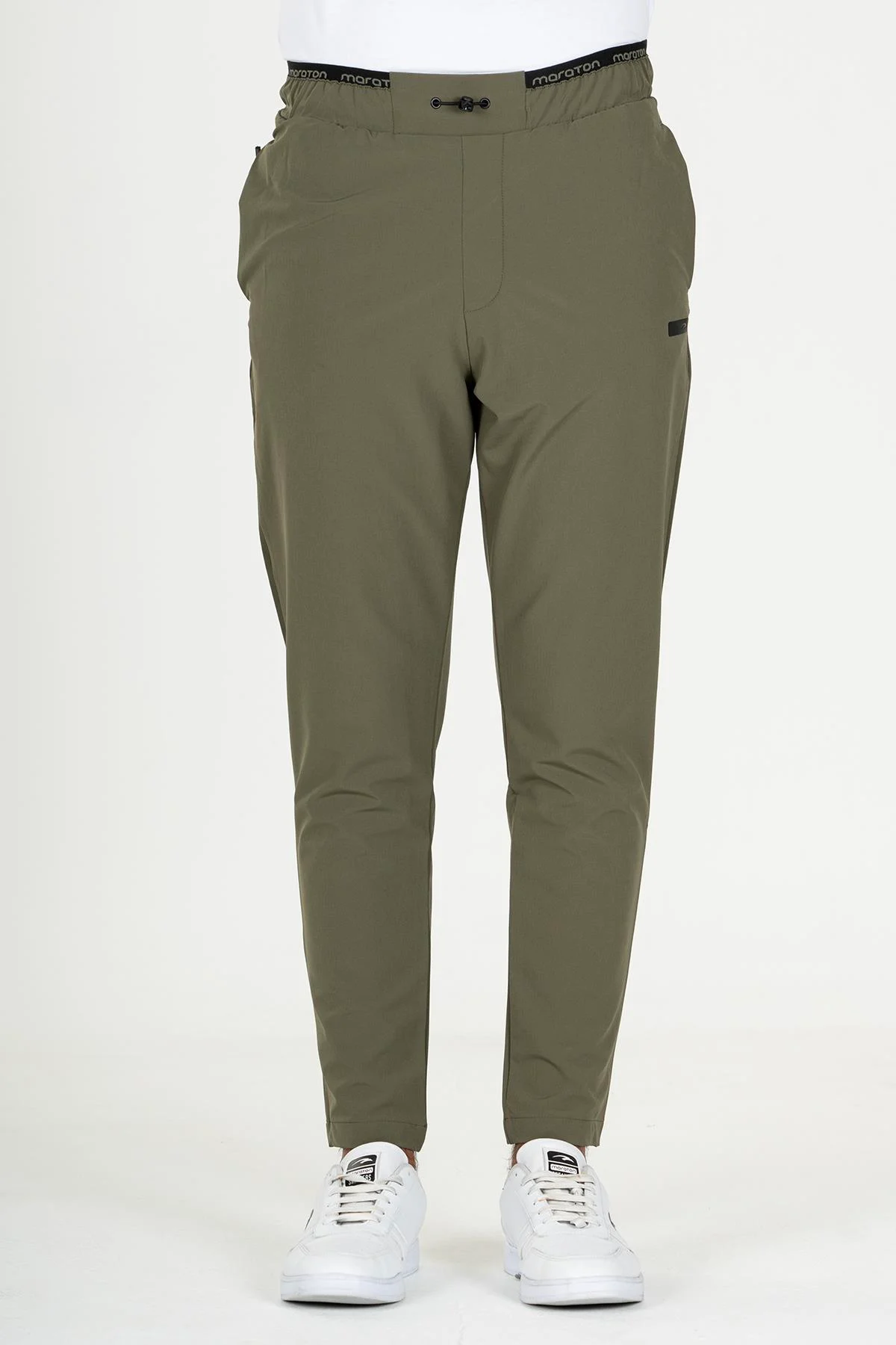 Maraton Regular Erkek Dar Paça Açık Haki- Pantolon