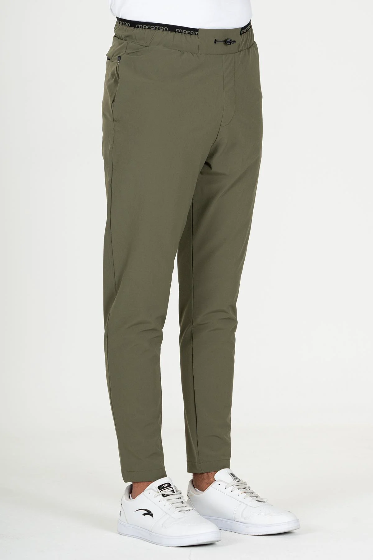 Maraton Regular Erkek Dar Paça Açık Haki- Pantolon - 4