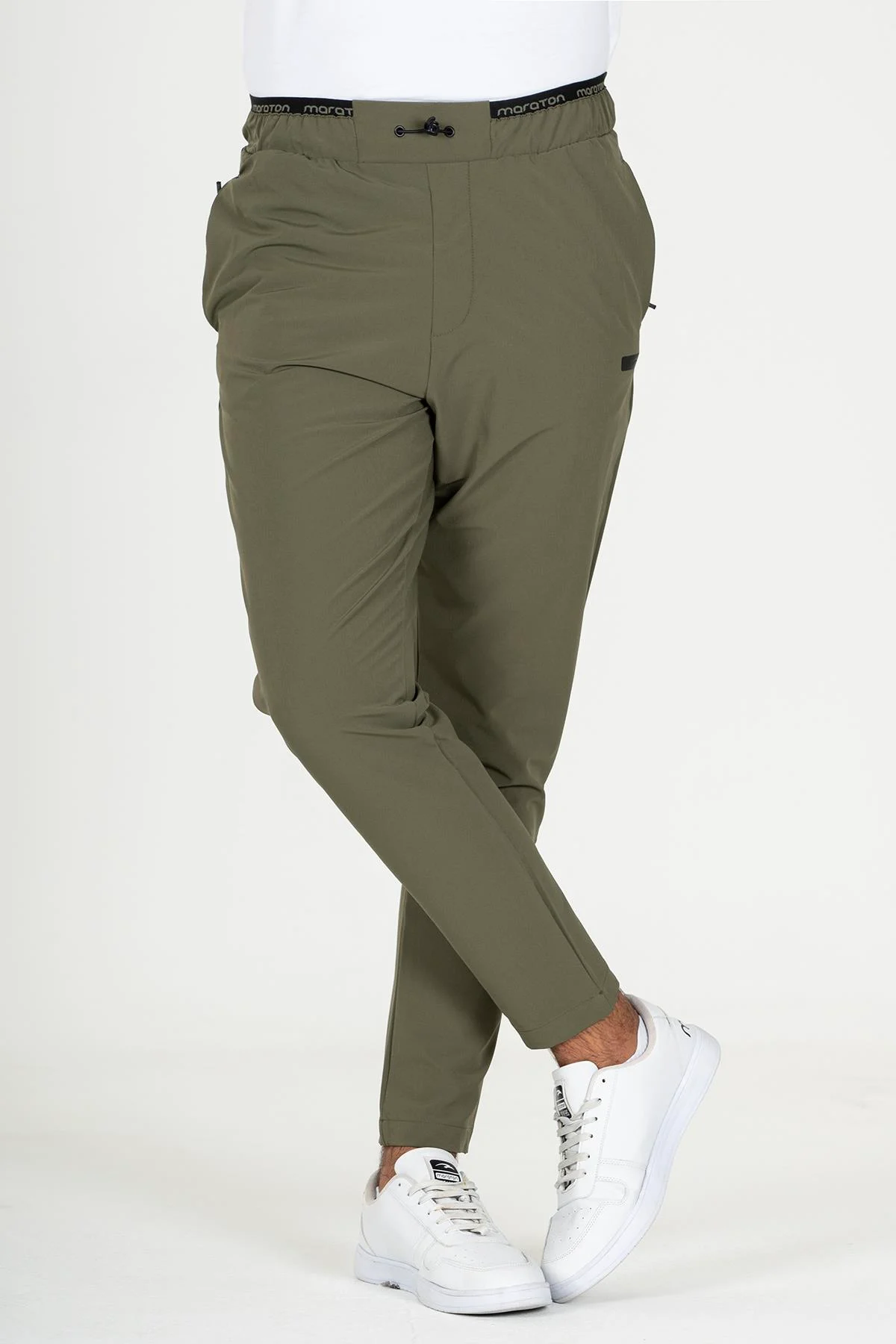 Maraton Regular Erkek Dar Paça Açık Haki- Pantolon - 6