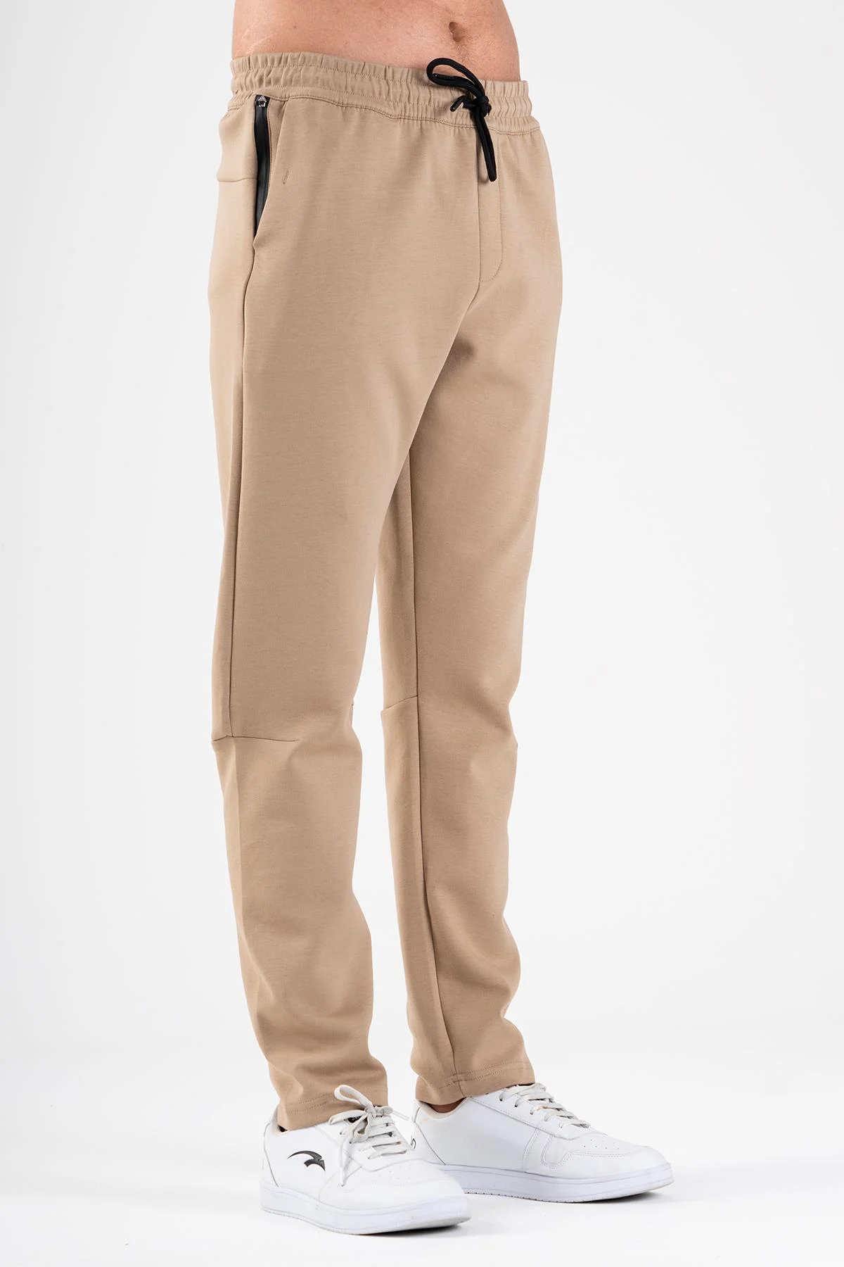 Maraton Regular Erkek Dar Paça Açık Vizon Eşofman Altı - 4