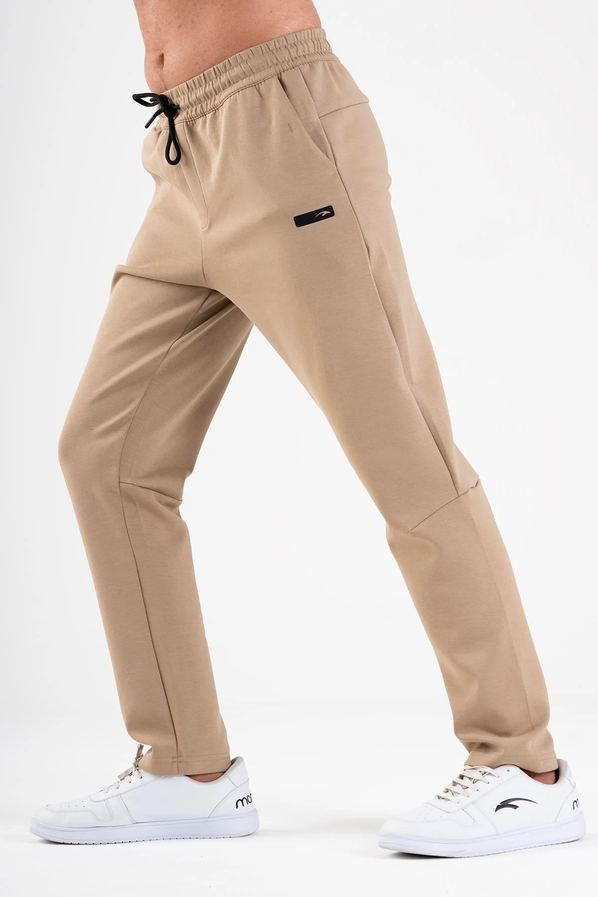 Maraton Regular Erkek Dar Paça Açık Vizon Eşofman Altı - 5