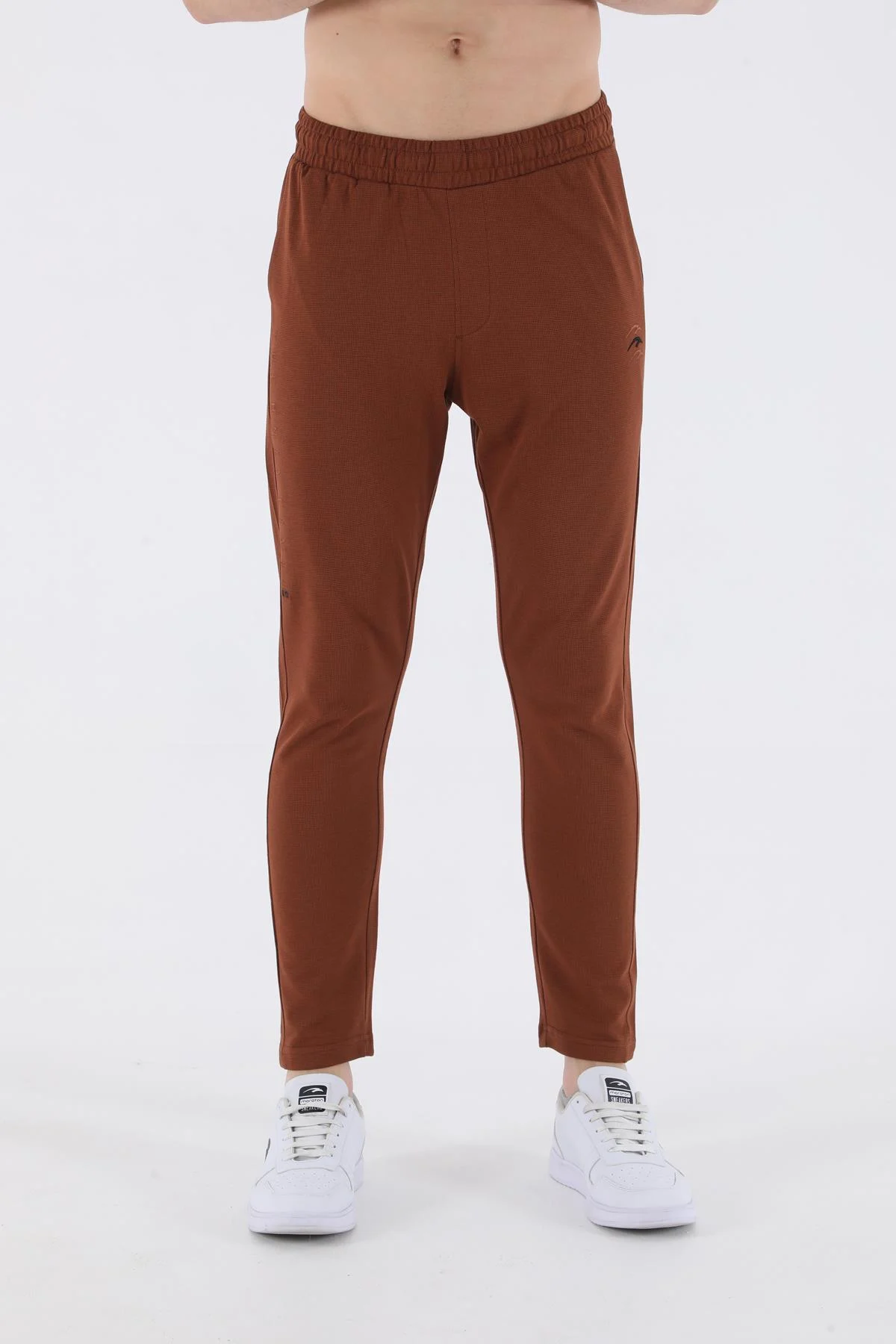 Maraton Regular Erkek Dar Paça Kahverengi Eşofman Altı