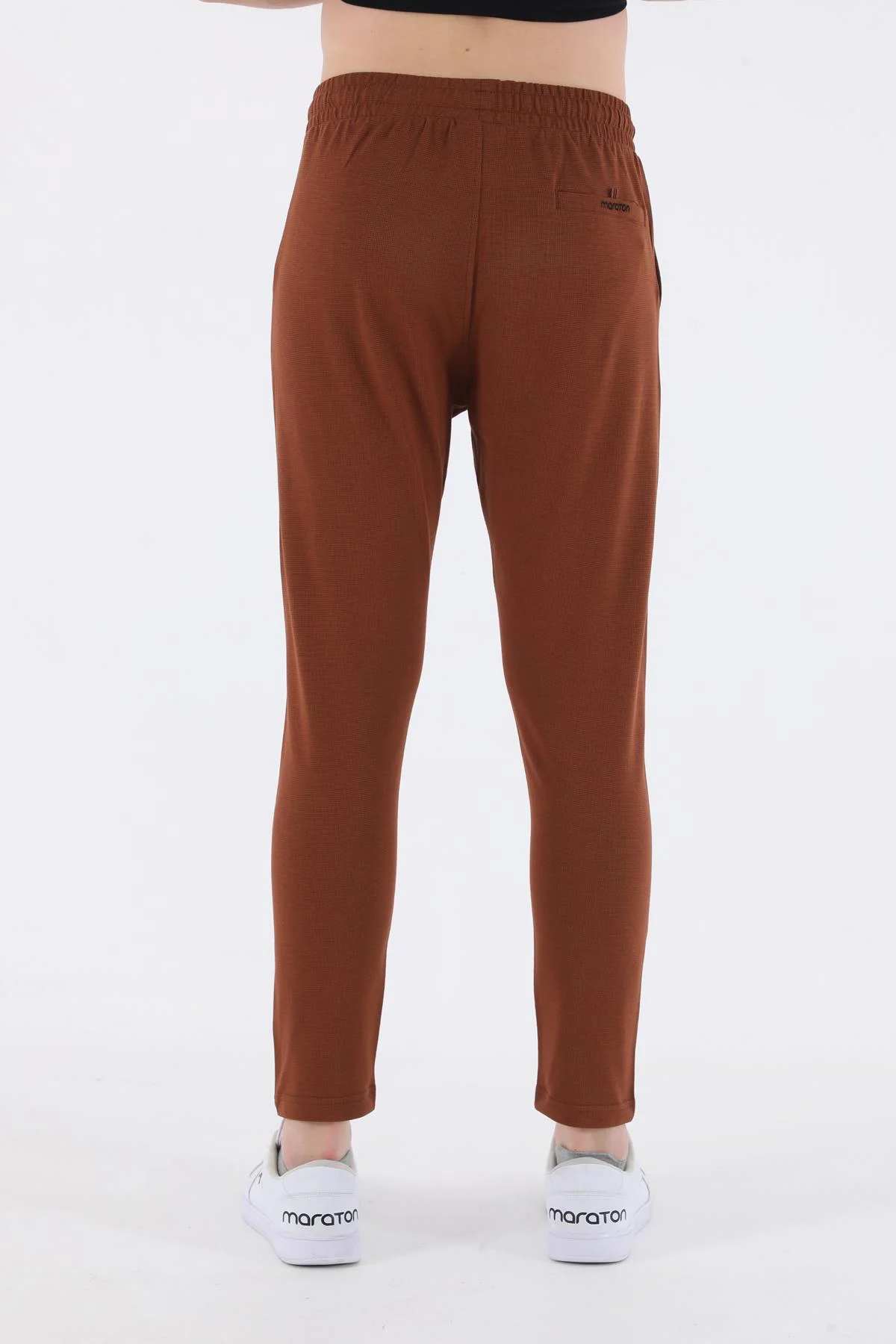 Maraton Regular Erkek Dar Paça Kahverengi Eşofman Altı - 3