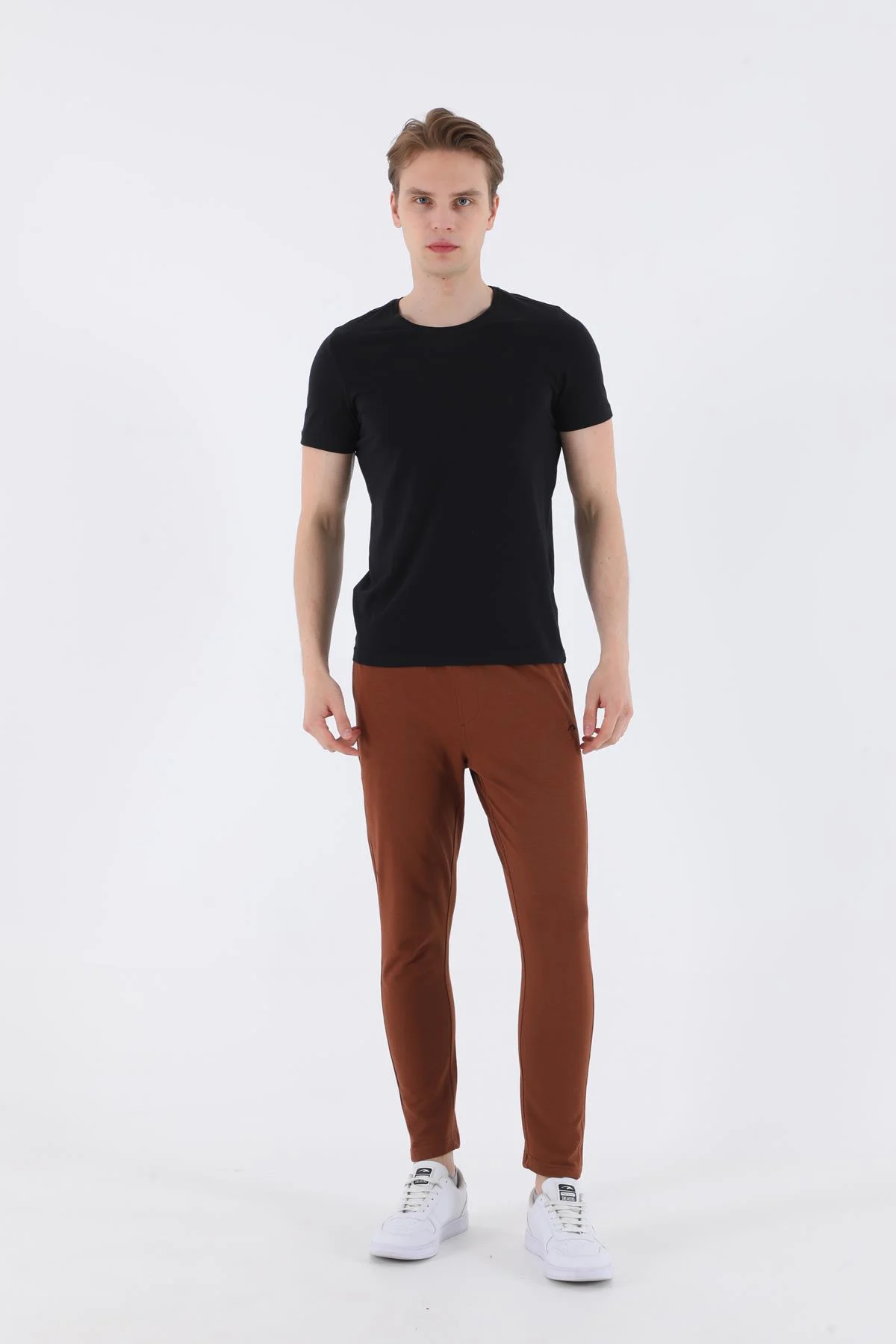 Maraton Regular Erkek Dar Paça Kahverengi Eşofman Altı - 6