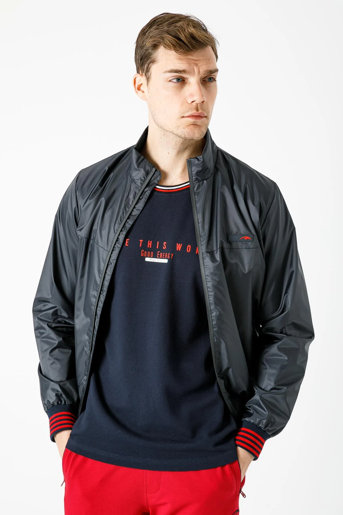 Maraton Regular Erkek Dik Yaka Açık Lacivert Ceket - 5