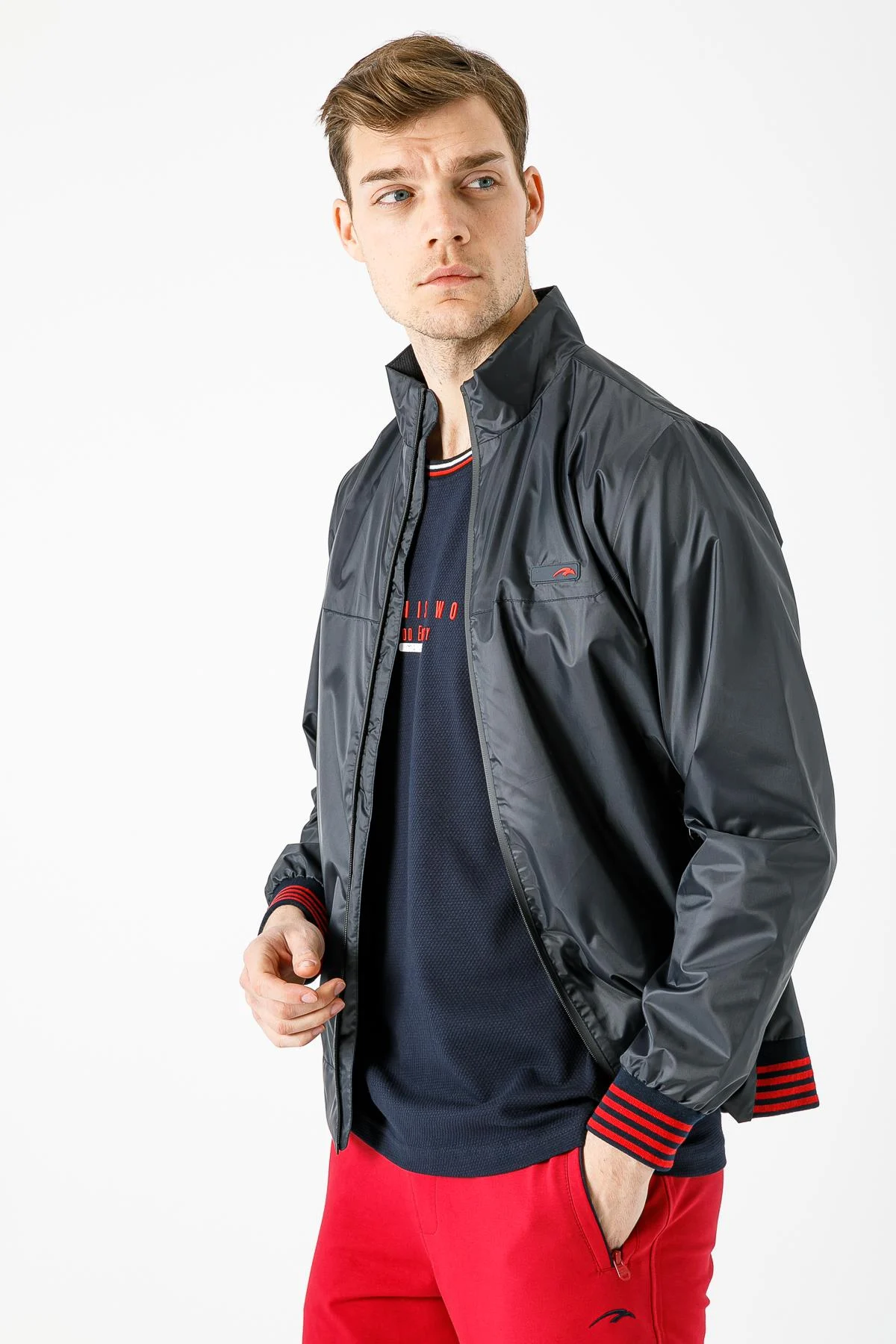 Maraton Regular Erkek Dik Yaka Açık Lacivert Ceket - 6