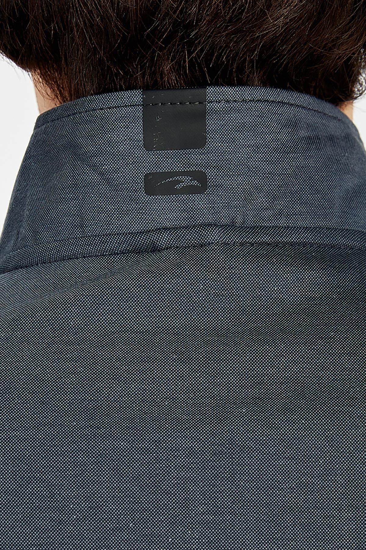 Maraton Regular Erkek Dik Yaka Siyahmelanj Eşofman Üstü - 8