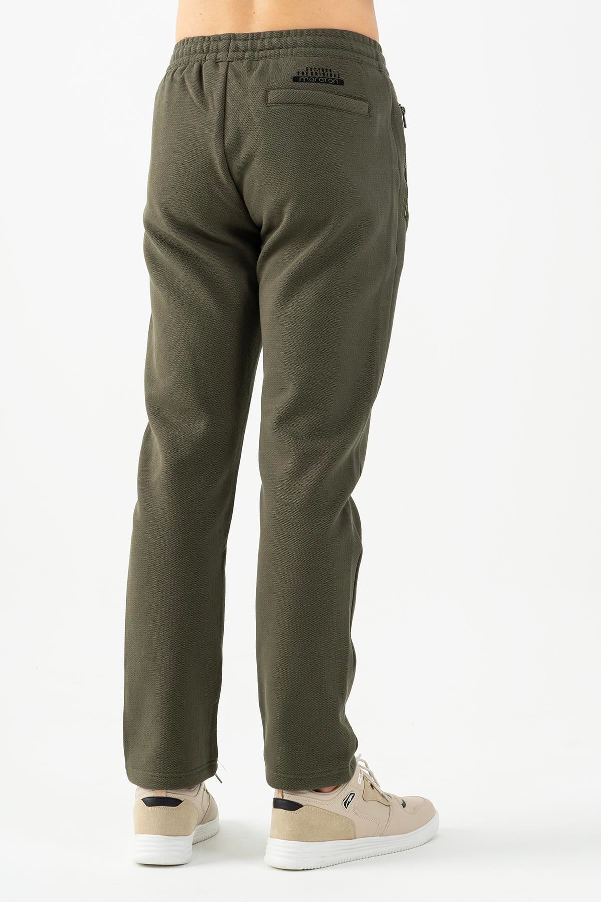 Maraton Regular Erkek Düz Paça Açık Haki- Eşofman Altı - 3