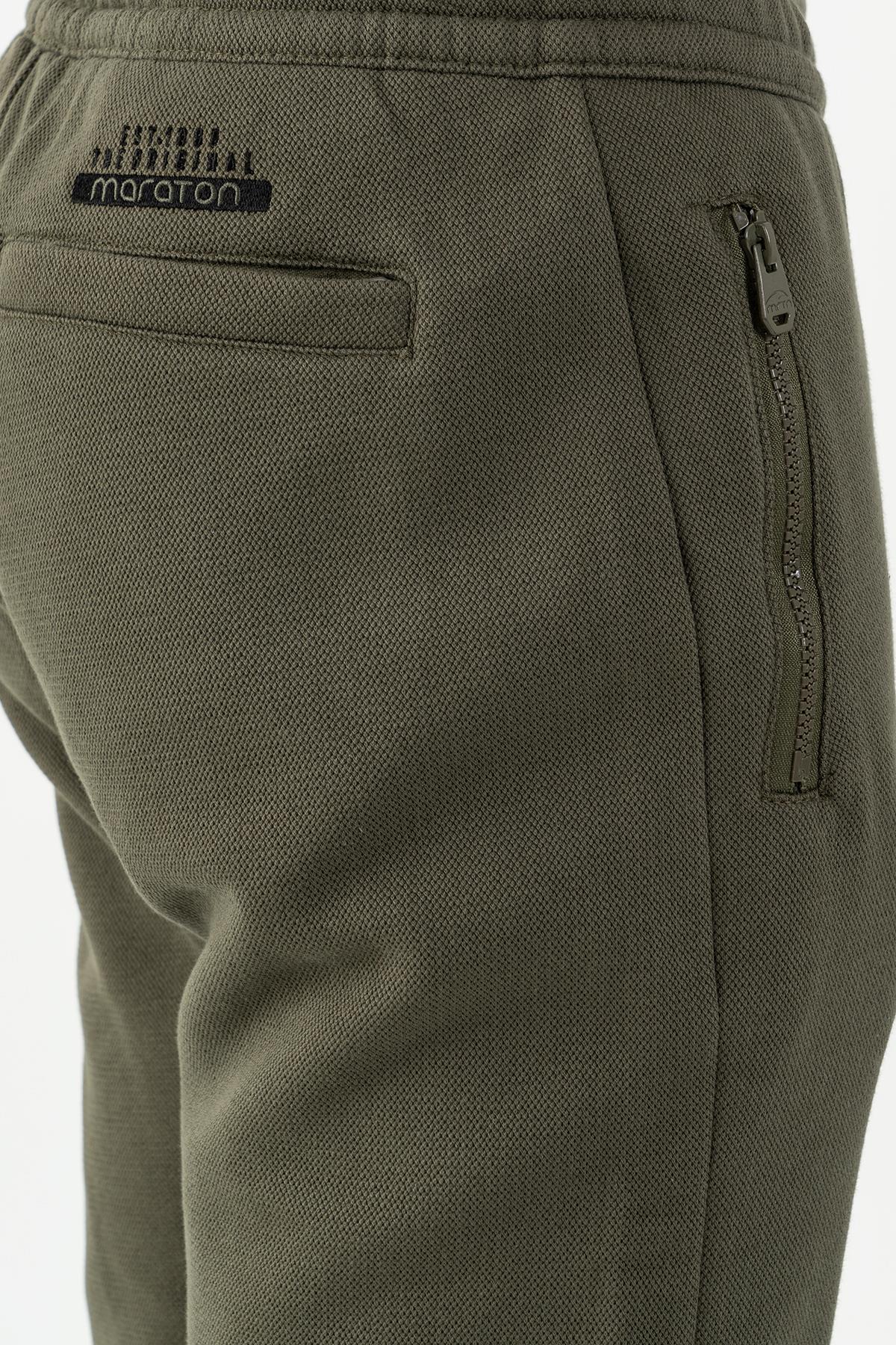 Maraton Regular Erkek Düz Paça Açık Haki- Eşofman Altı - 6