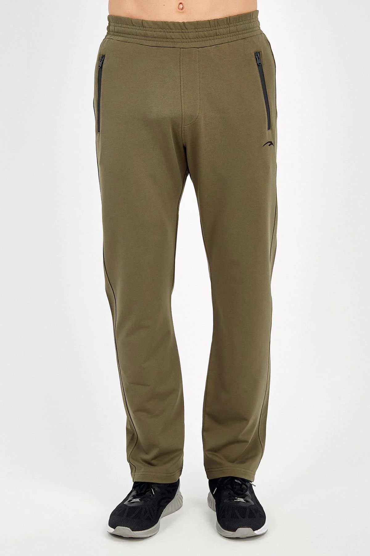 Maraton Regular Erkek Düz Paça Haki Eşofman Altı