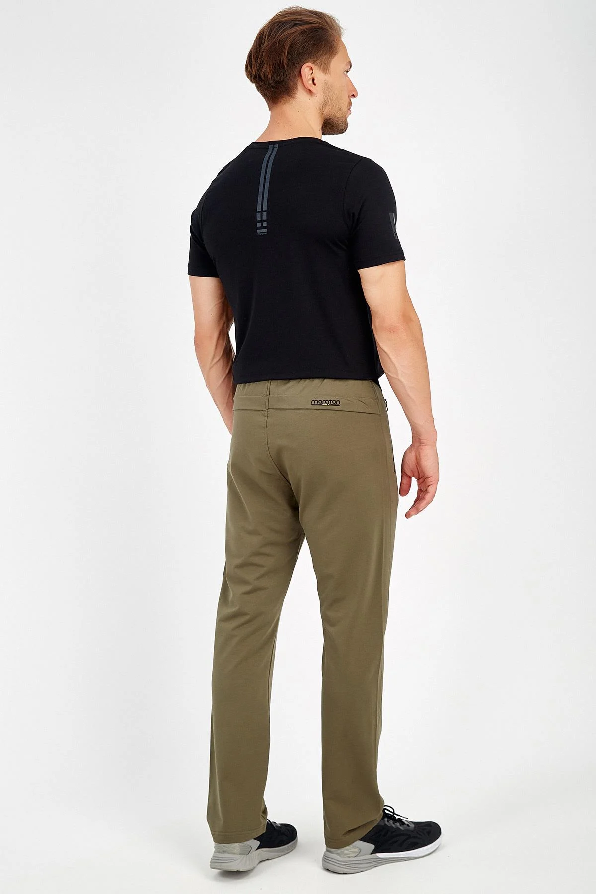 Maraton Regular Erkek Düz Paça Haki Eşofman Altı - 6