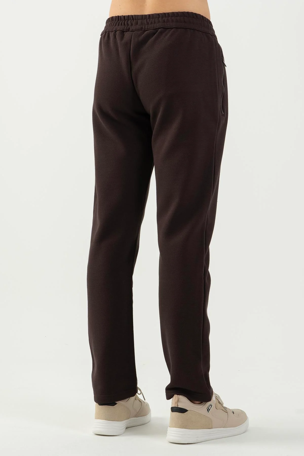 Maraton Regular Erkek Düz Paça Kahverengi Eşofman Altı - 3