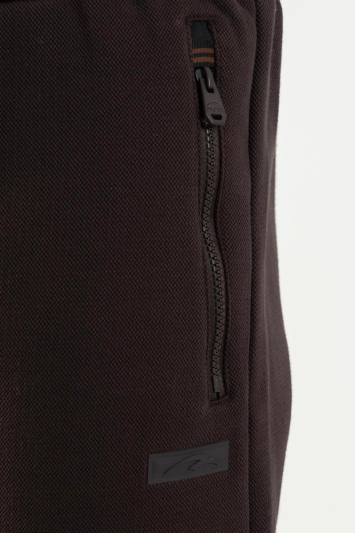 Maraton Regular Erkek Düz Paça Kahverengi Eşofman Altı - 6