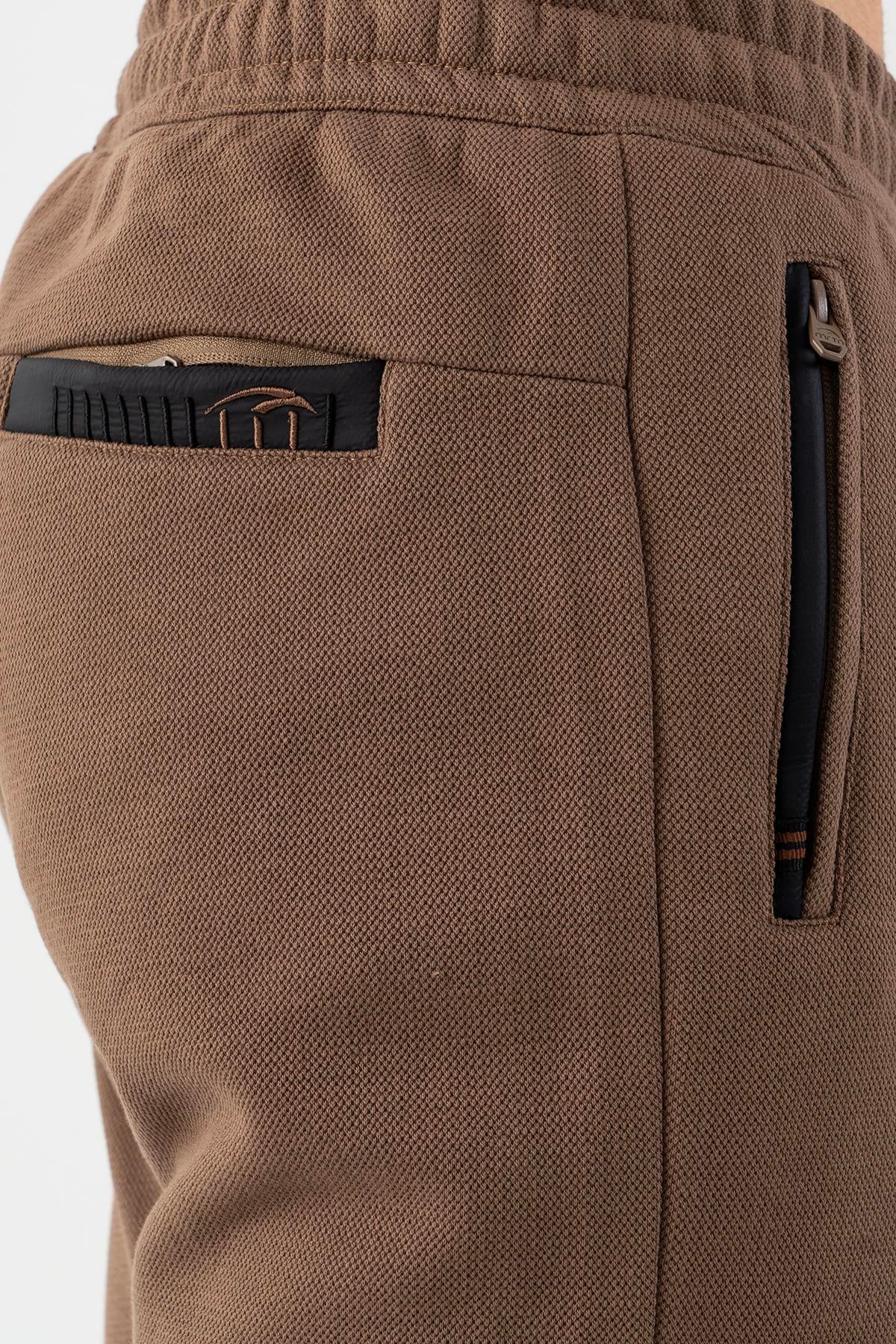 Maraton Regular Erkek Düz Paça Kakao Eşofman Altı - 6