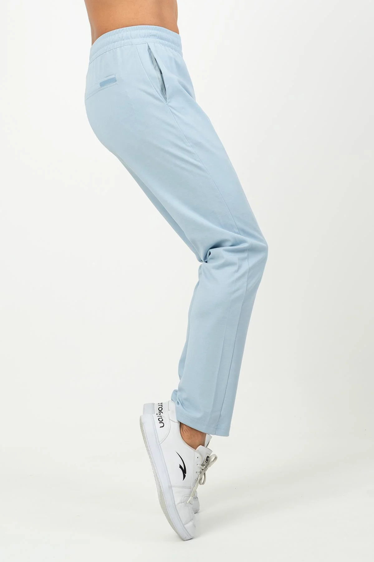 Maraton Regular Erkek Düz Paça Sisli Mavi Eşofman Altı - 4