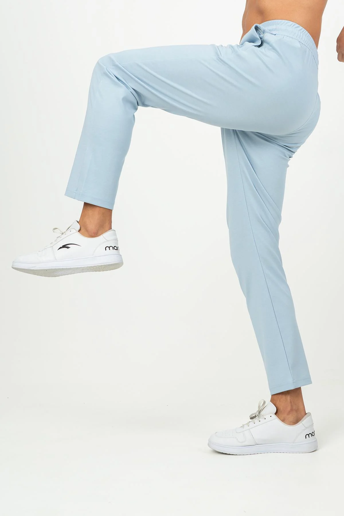 Maraton Regular Erkek Düz Paça Sisli Mavi Eşofman Altı - 6