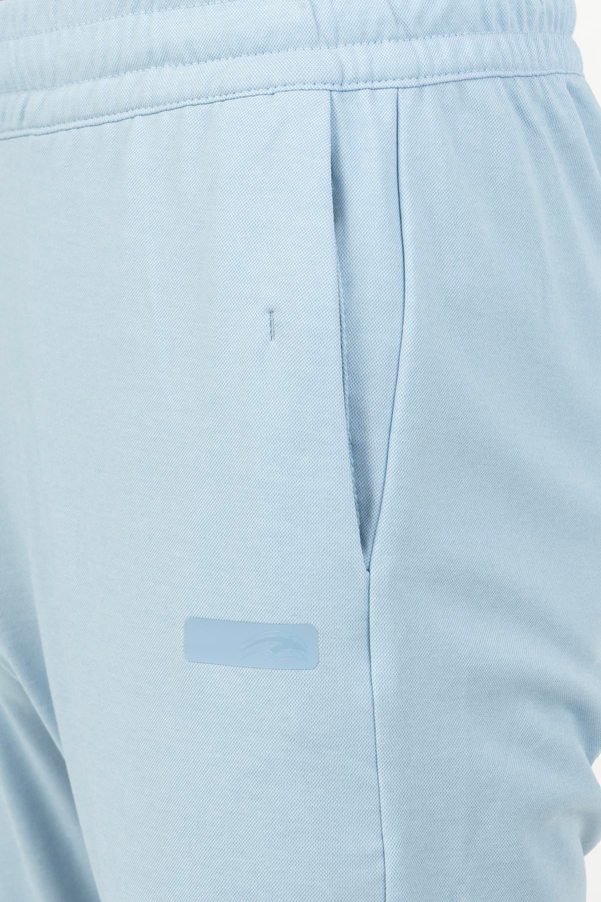 Maraton Regular Erkek Düz Paça Sisli Mavi Eşofman Altı - 7