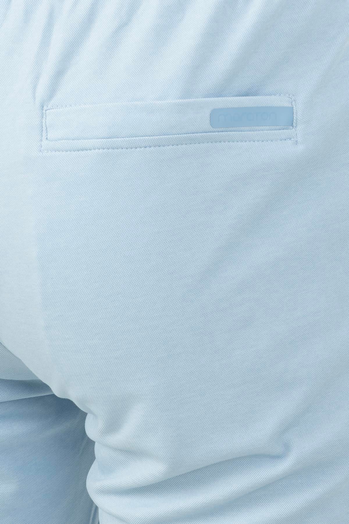 Maraton Regular Erkek Düz Paça Sisli Mavi Eşofman Altı - 8