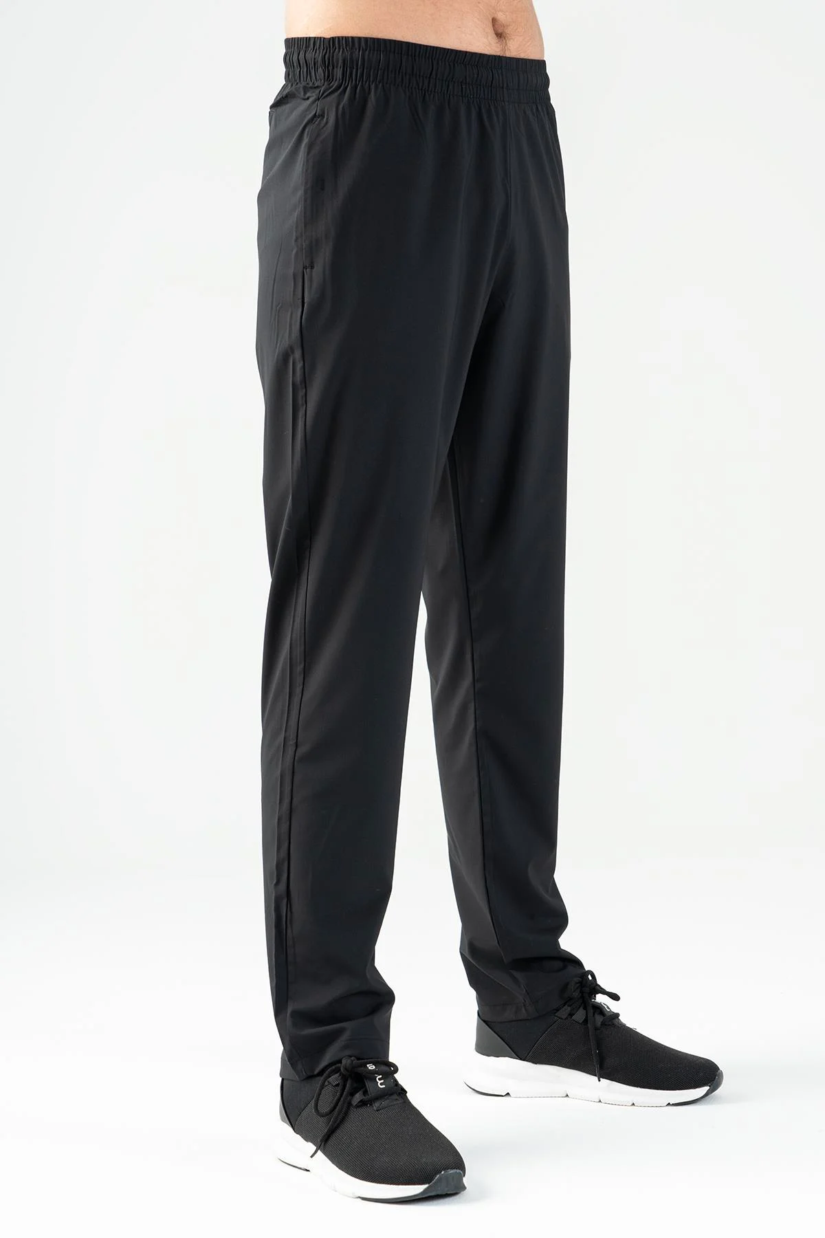 Maraton Regular Erkek Düz Paça Siyah Eşofman Altı - 4