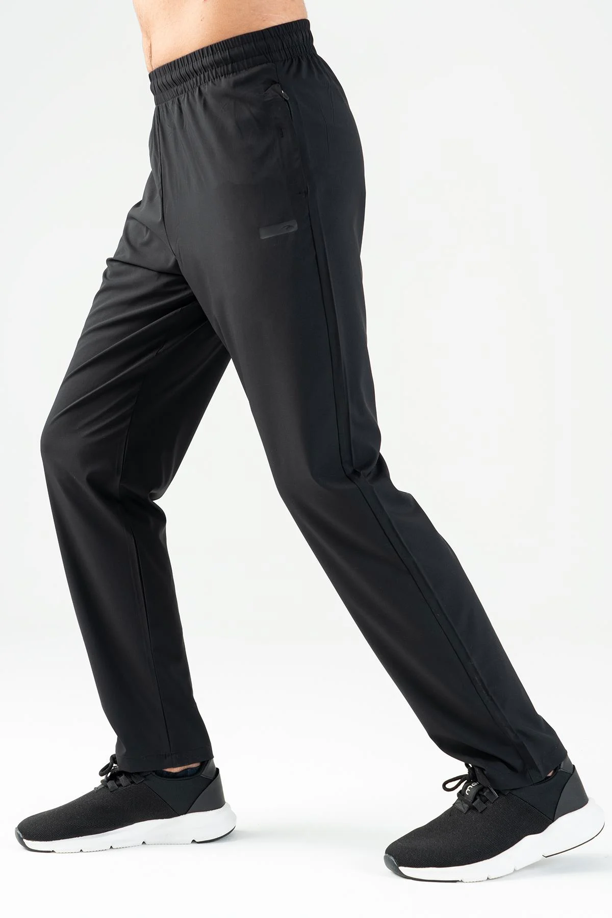 Maraton Regular Erkek Düz Paça Siyah Eşofman Altı - 5