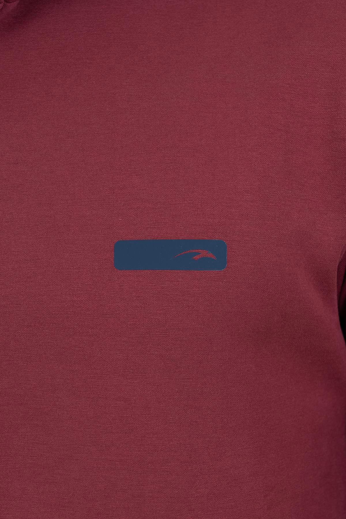 Maraton Regular Erkek Kapüşonlu Bordo Eşofman Üstü - 8