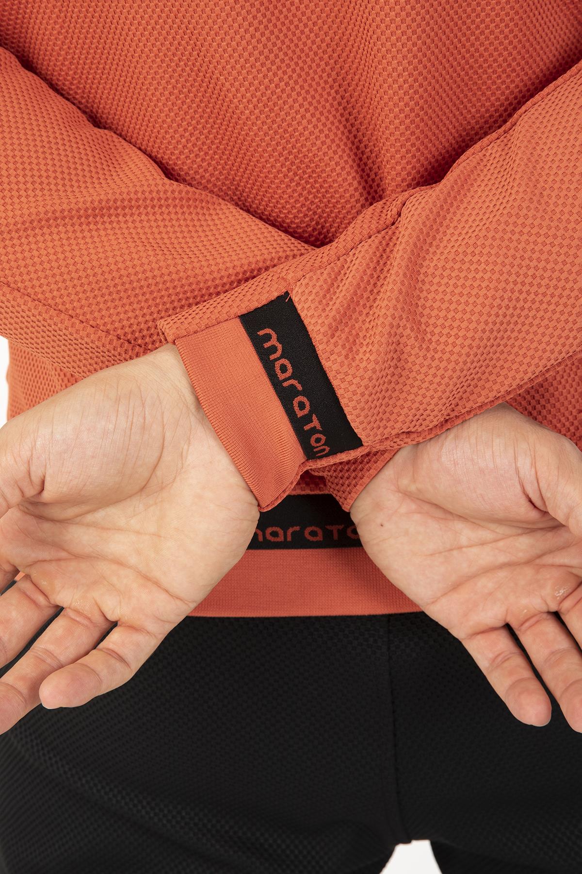 Maraton Regular Erkek Kapüşonlu Kiremit Eşofman Üstü - 8