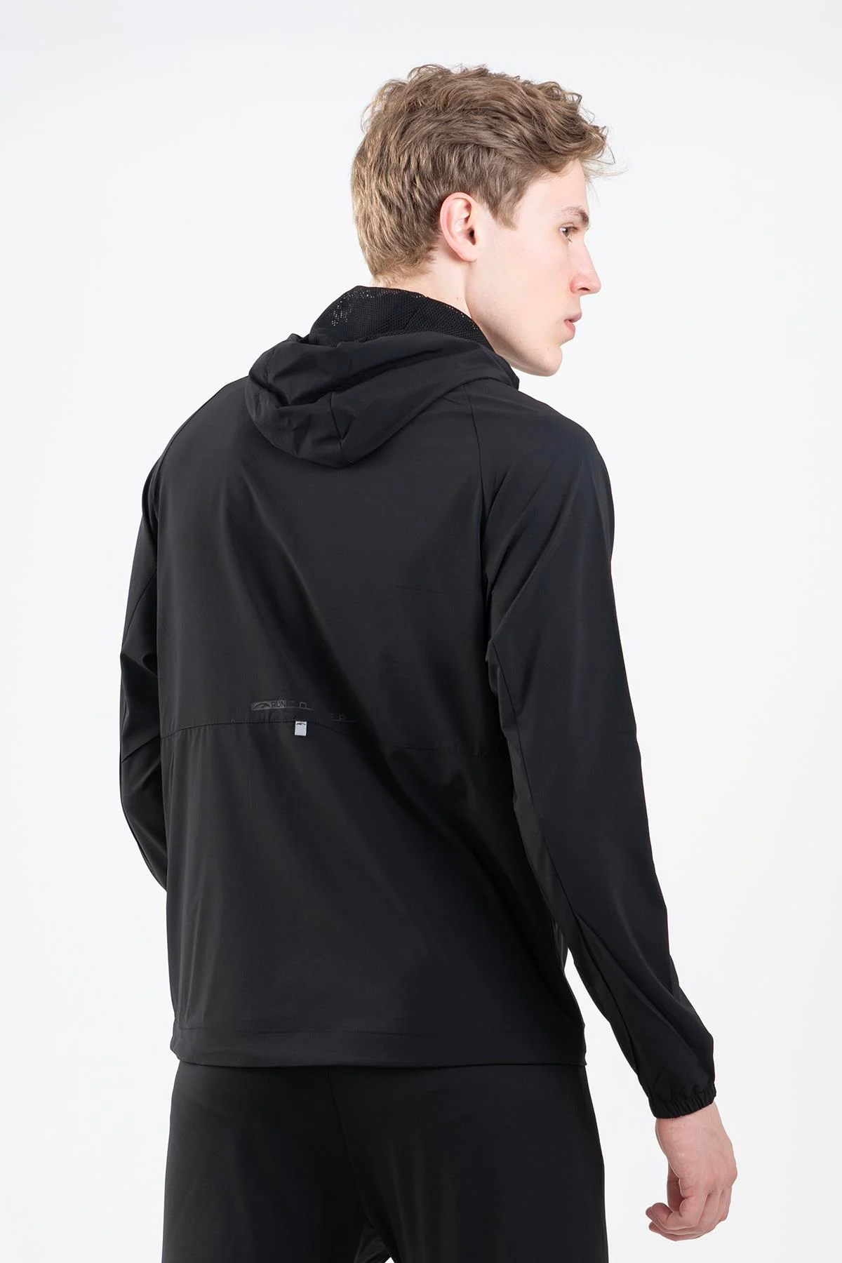 Maraton Regular Erkek Kapüşonlu Siyah Eşofman Üstü - 3
