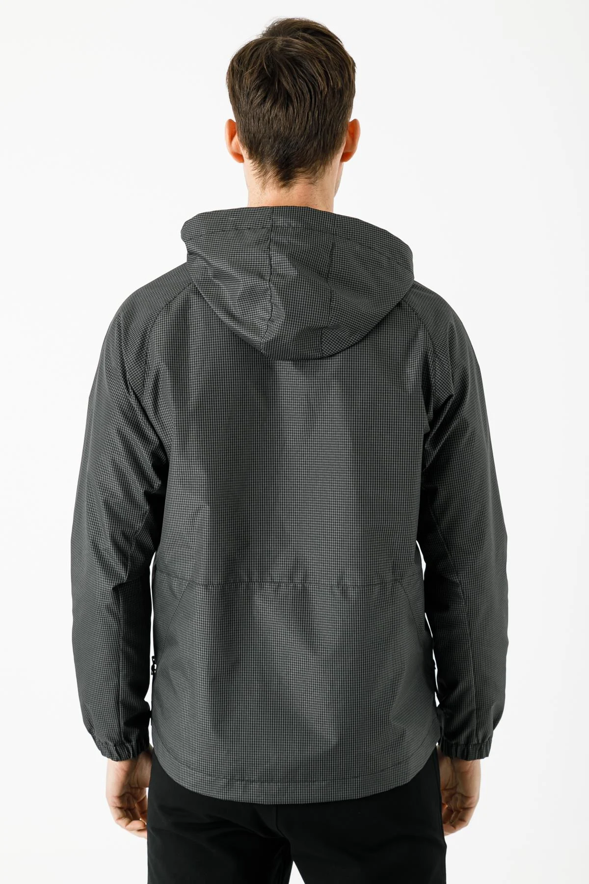 Maraton Regular Erkek Kapüşonlu Siyah Yağmurluk - 3