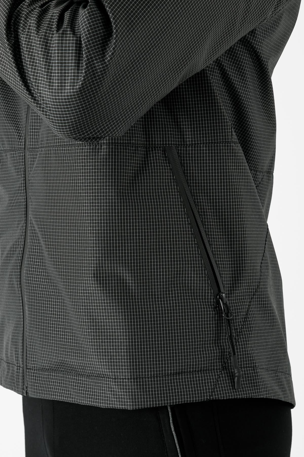 Maraton Regular Erkek Kapüşonlu Siyah Yağmurluk - 8