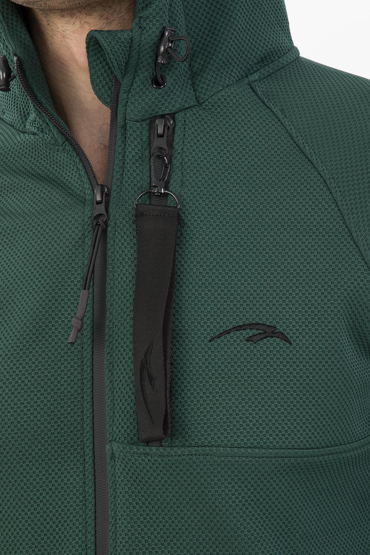 Maraton Regular Erkek Kapüşonlu Yeşil Eşofman Üstü - 7