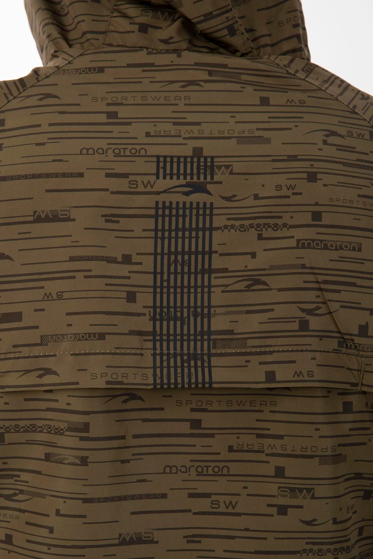 Maraton Regular Erkek Kapüşonlu Zeytin Yağmurluk - 6