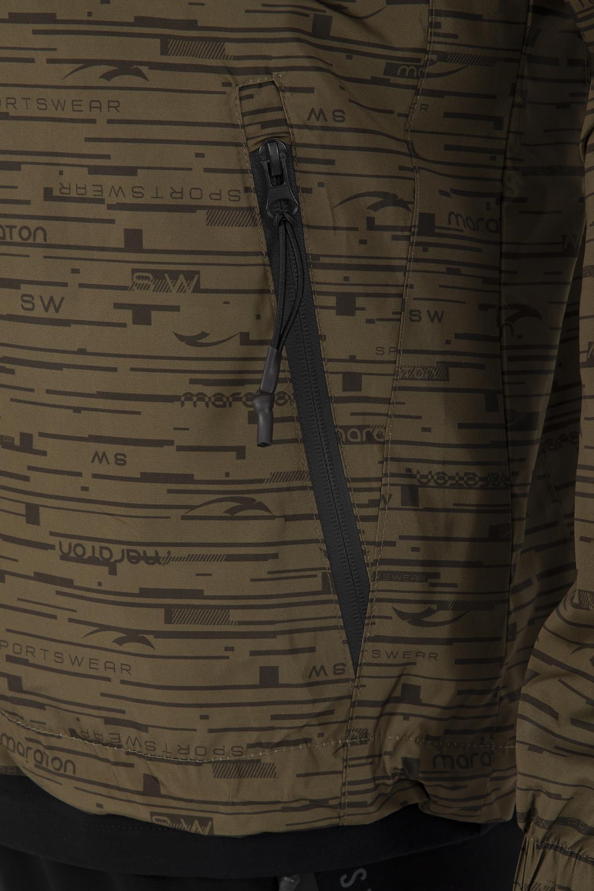 Maraton Regular Erkek Kapüşonlu Zeytin Yağmurluk - 7