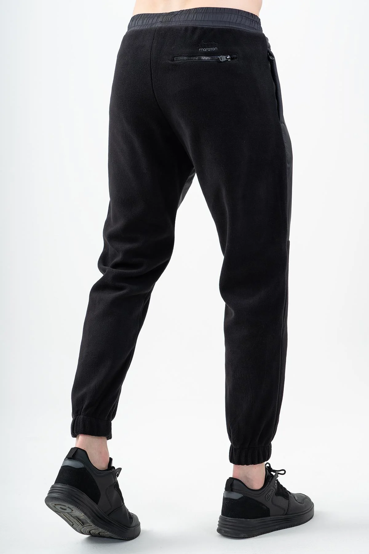 Maraton Regular Erkek Lastik Paça Siyah- Eşofman Altı - 3
