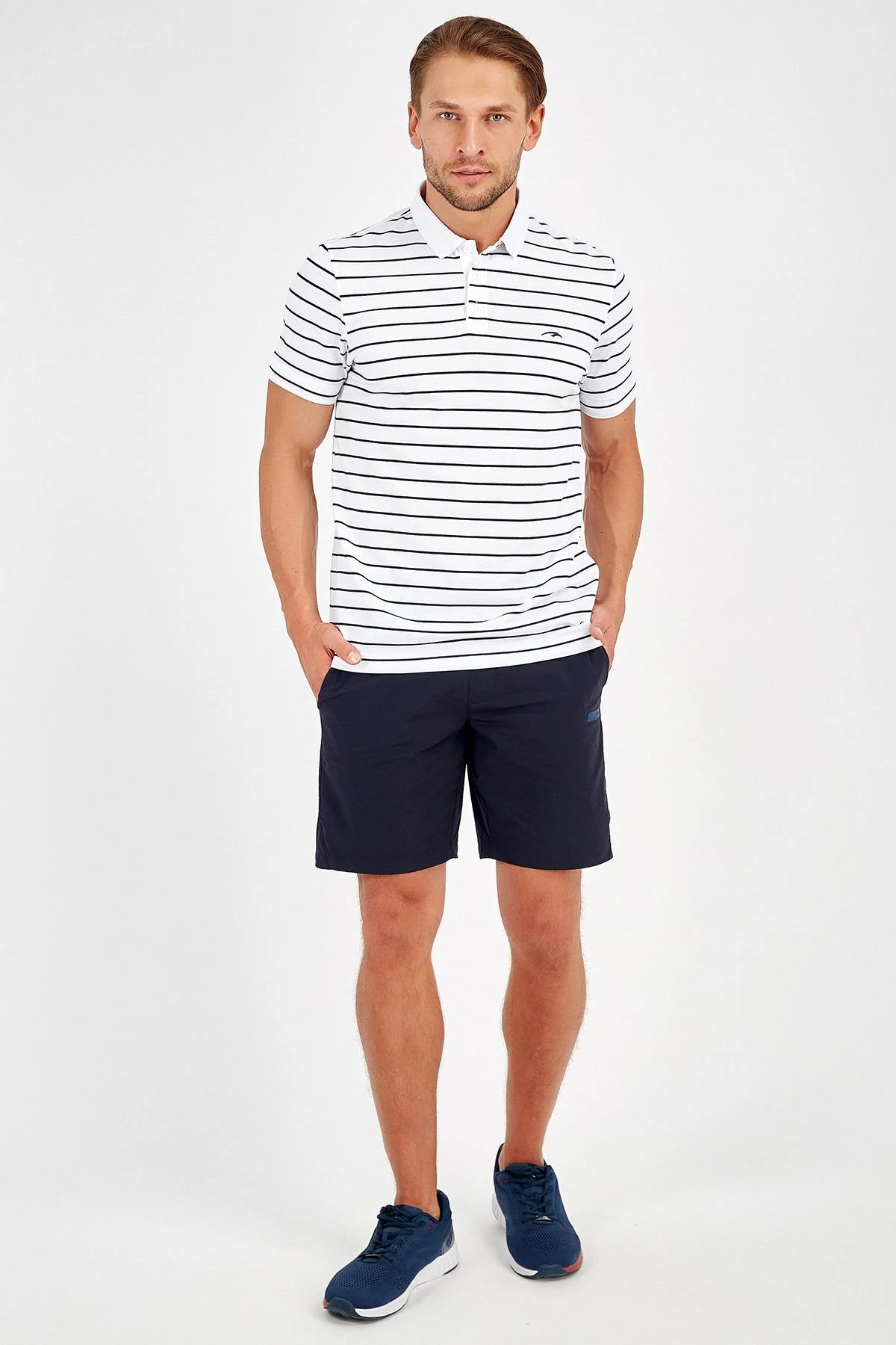 Maraton Regular Erkek Polo Yaka Beyaz T-shirt - 5