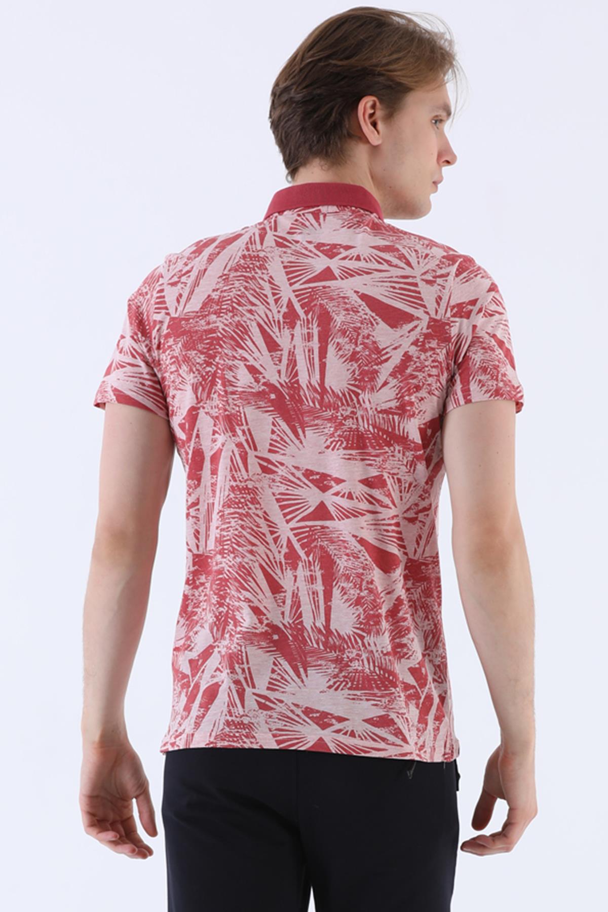 Maraton Regular Erkek Polo Yaka Gülmelanj T-shirt - 3