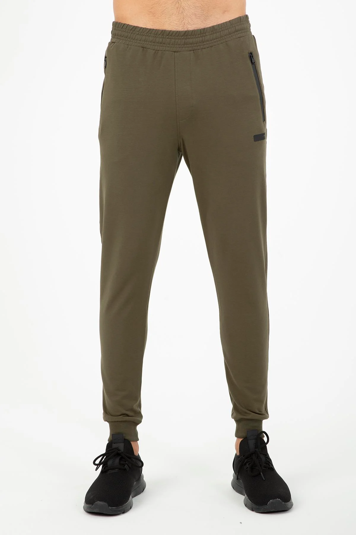 Maraton Regular Erkek Ribana Paça Açık Haki- Eşofman Altı