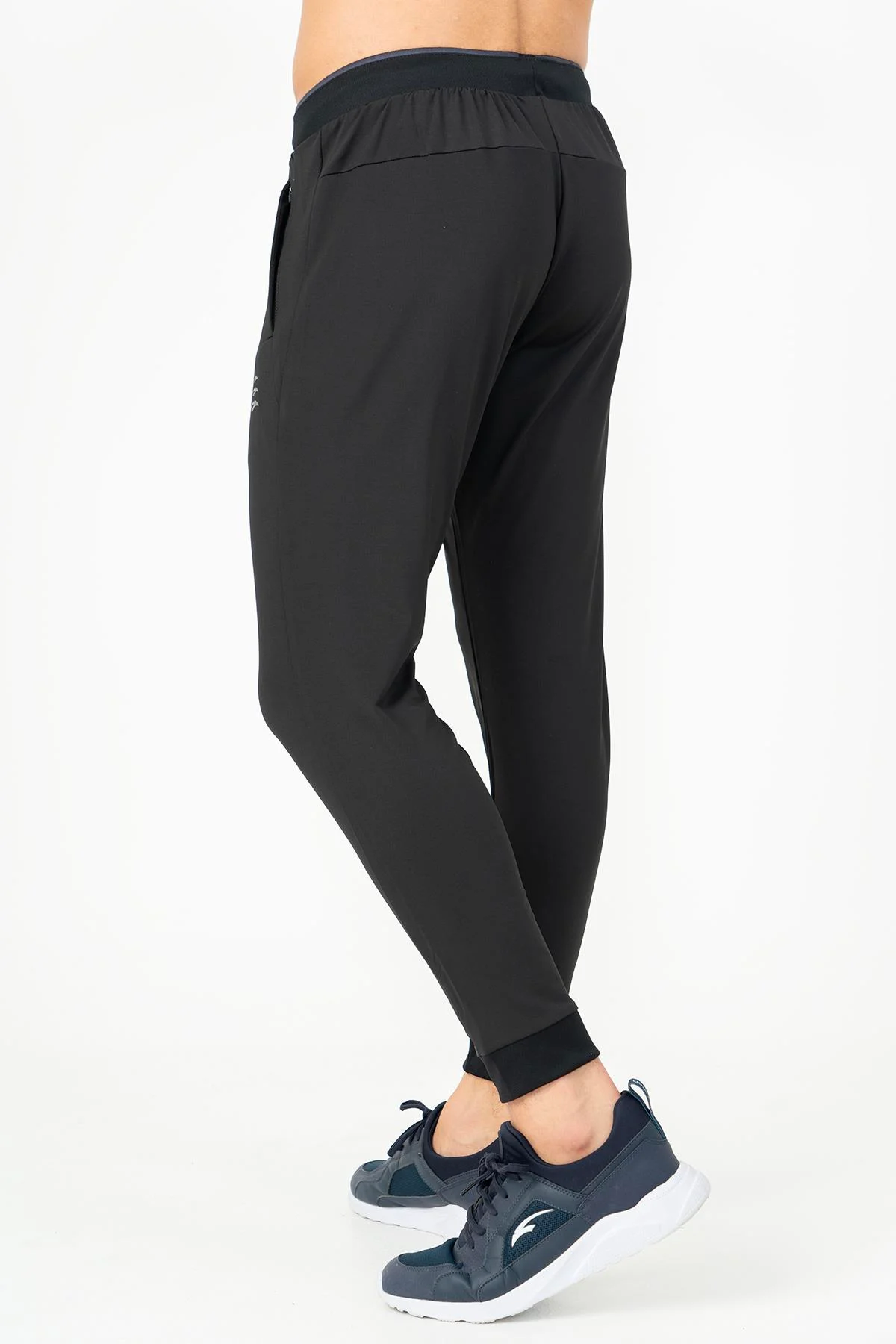 Maraton Regular Erkek Ribana Paça Siyah- Eşofman Altı - 3