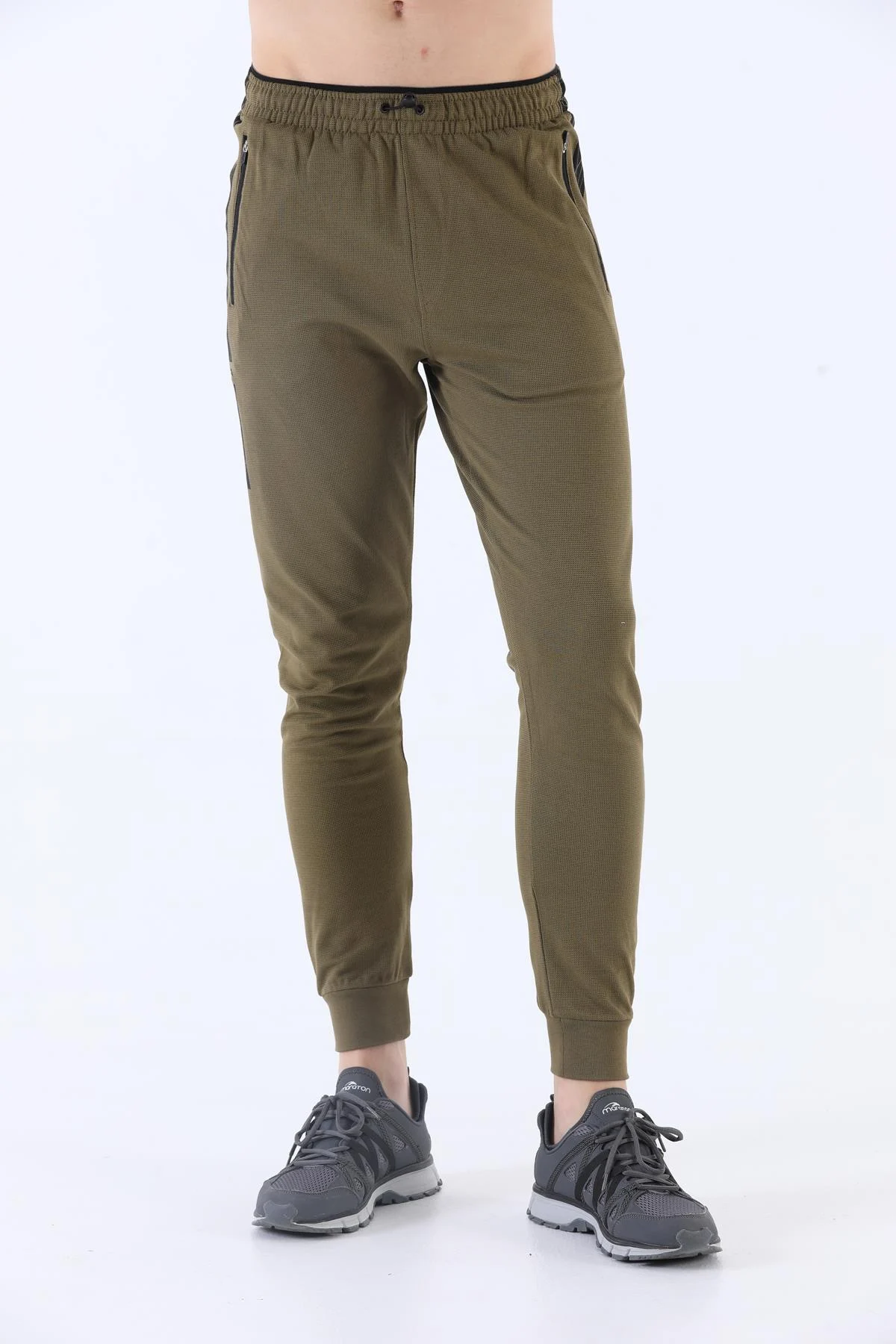 Maraton Regular Erkek Ribana Paça Zeytin Eşofman Altı